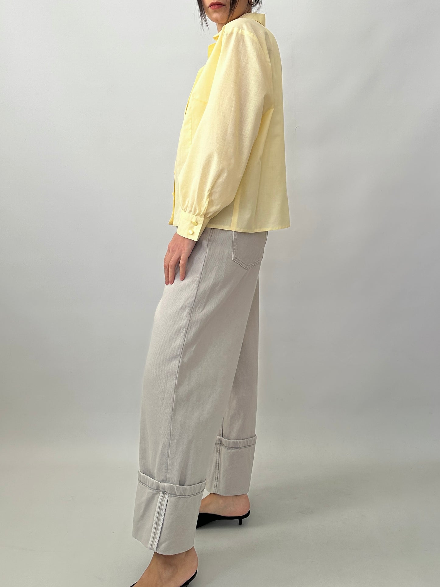 Butter yellow vintage shirt