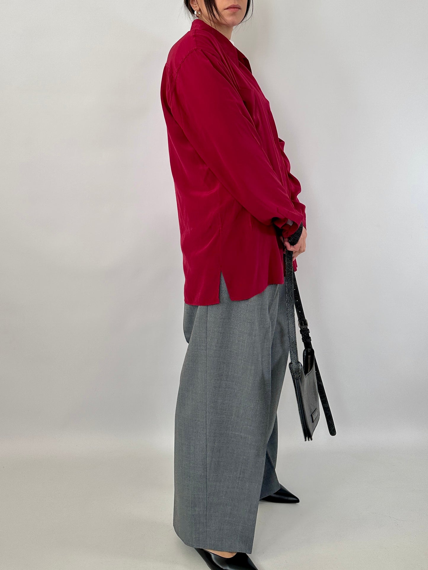 Pure silk cherry shirt