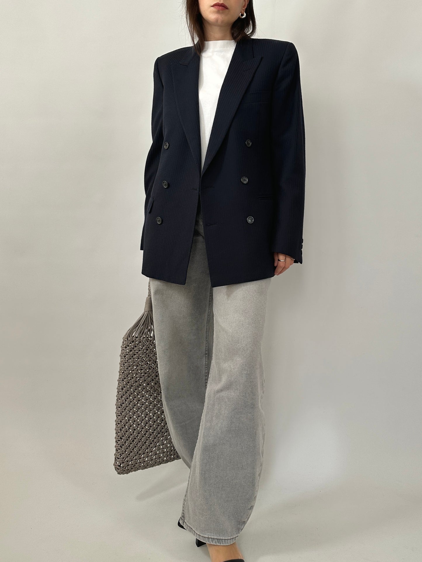 Timeless Tailored Pinstripe Blazer