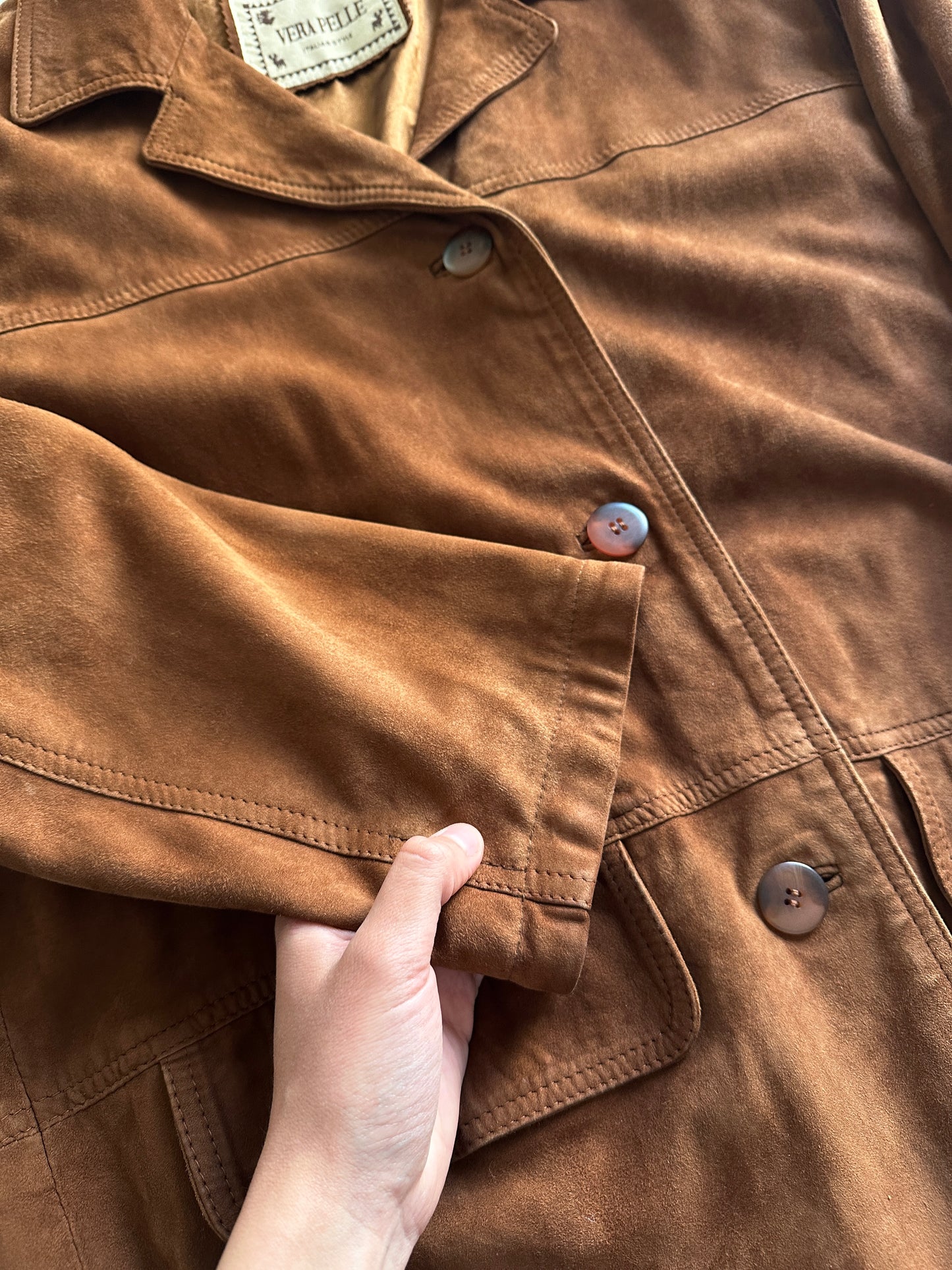 Suede Leather Relaxed Fit Jacket