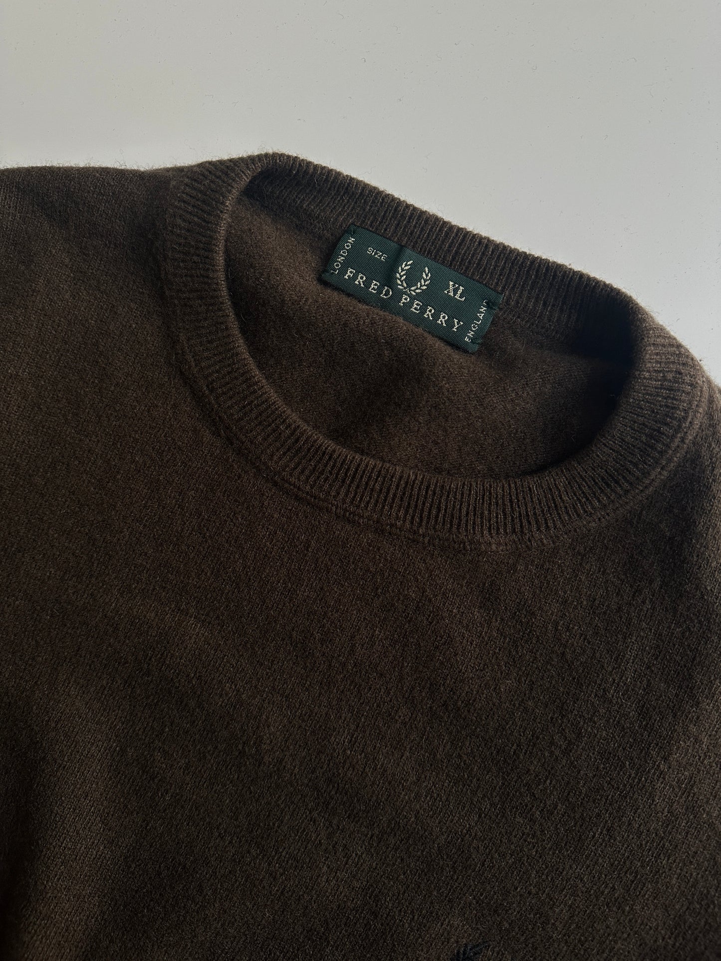 Vintage Fred Perry brown wool sweater