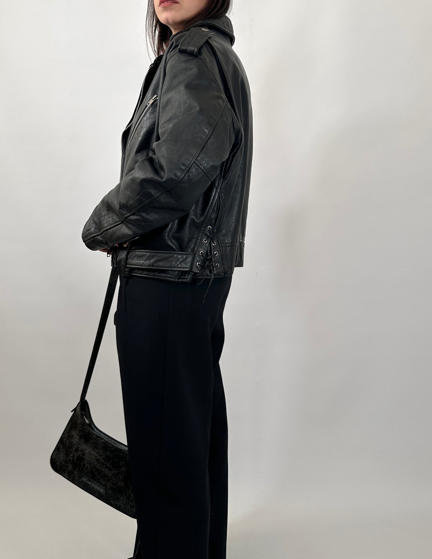 Vintage Leather Perfecto Biker Jacket