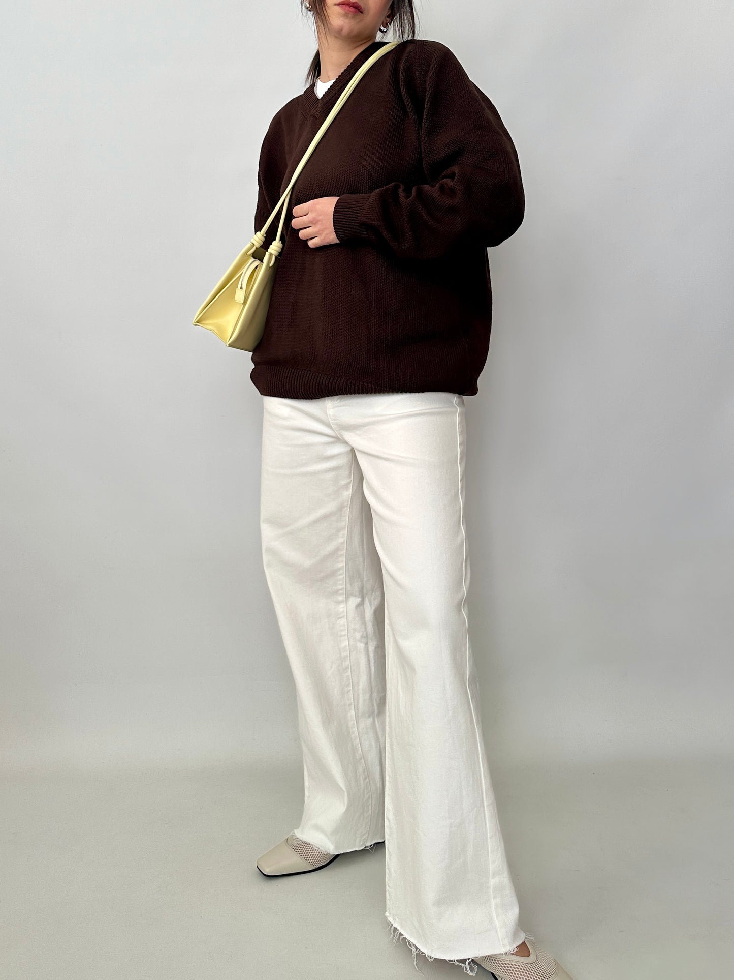 Chocolate knit sweater