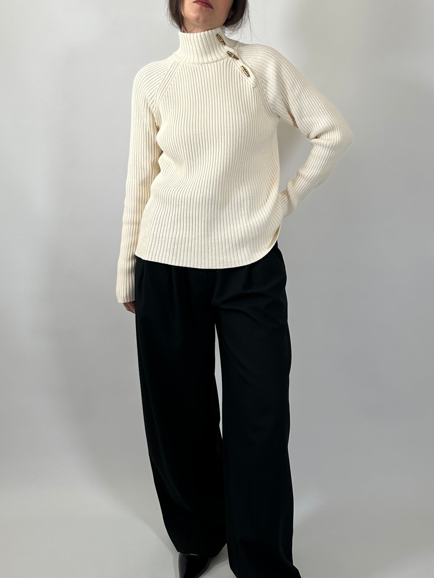 Pure Cotton Ribbed Sweater by Ralph Lauren
