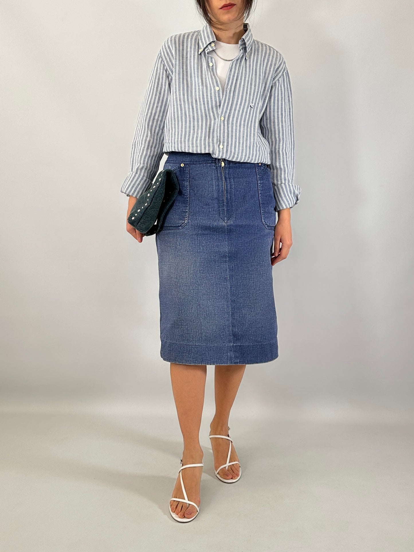 Vintage Celine denim skirt
