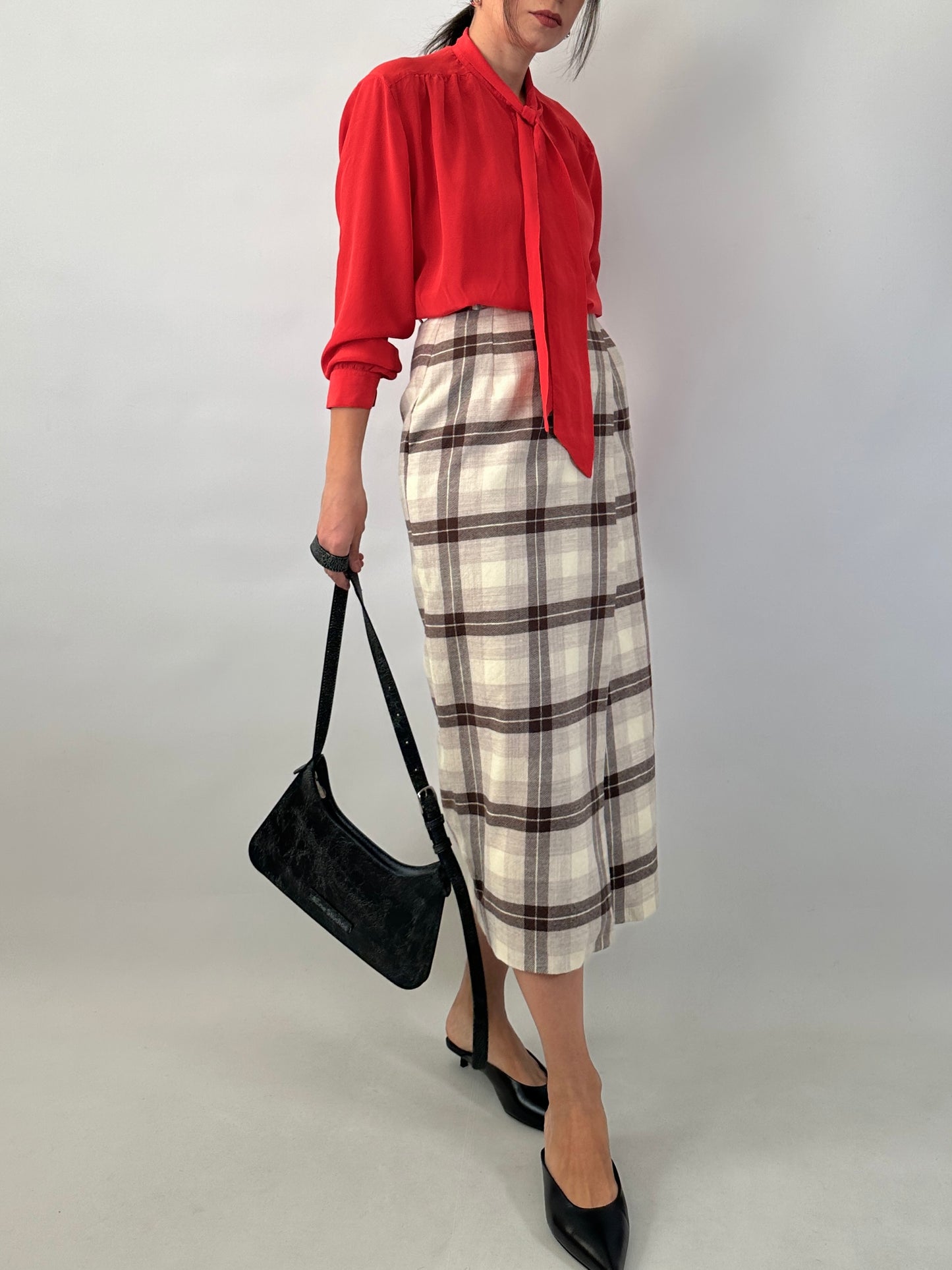 Handmade tartan wrap skirt