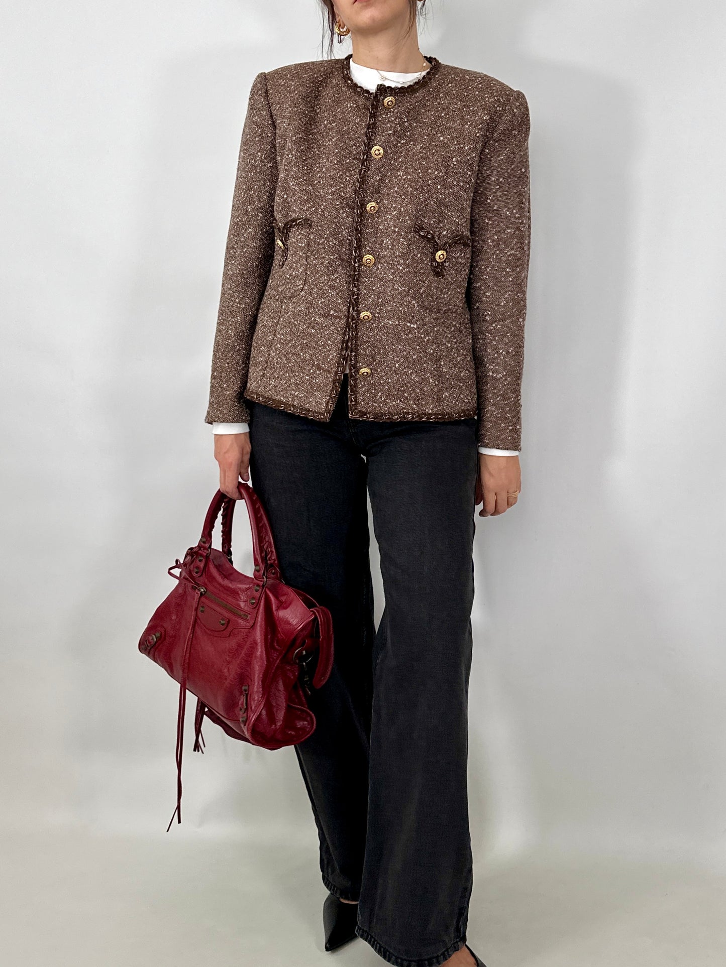 Vintage Luisa Spagnoli tweed bouclé jacket