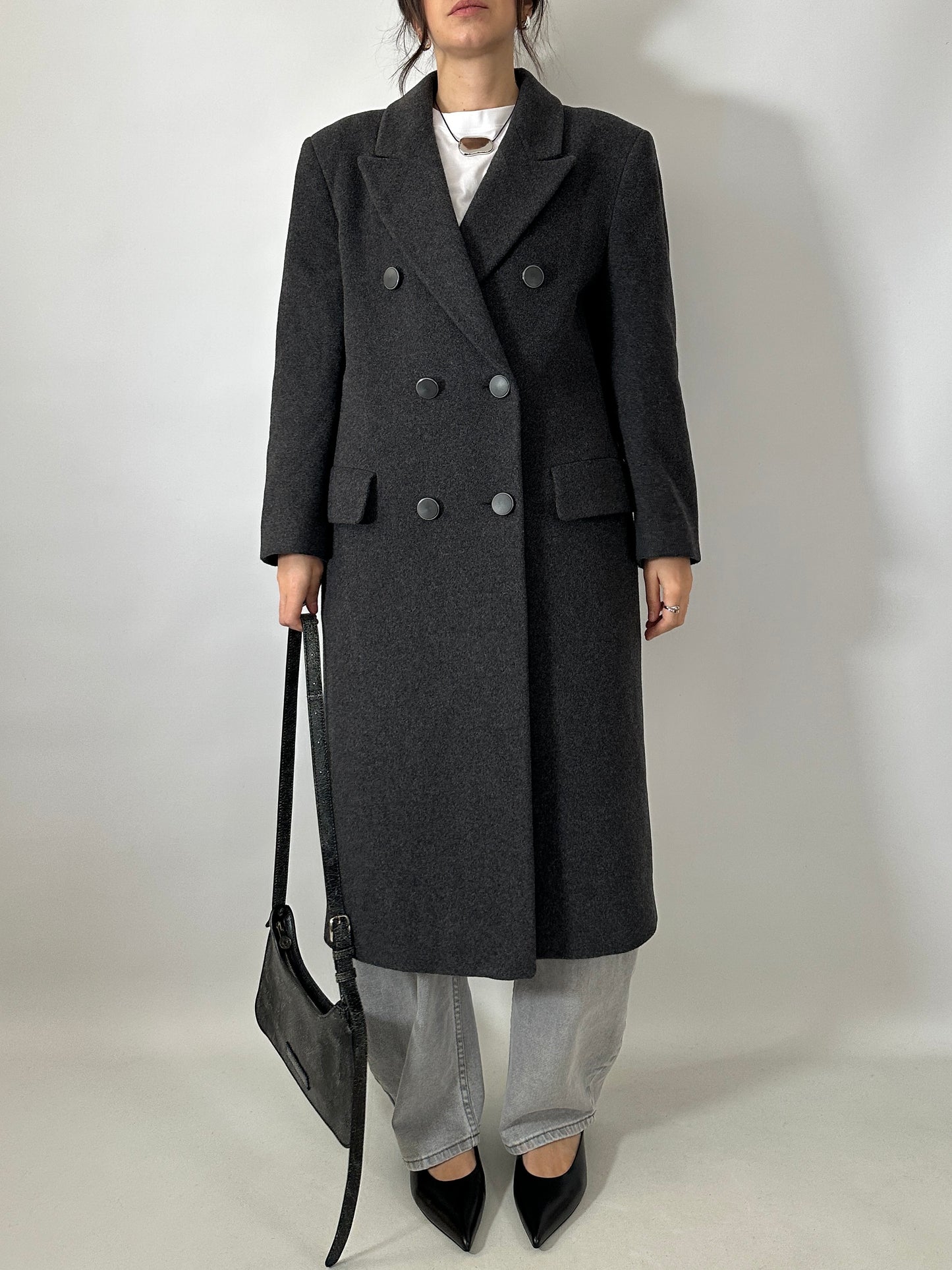Tailored double-breasted wool coat