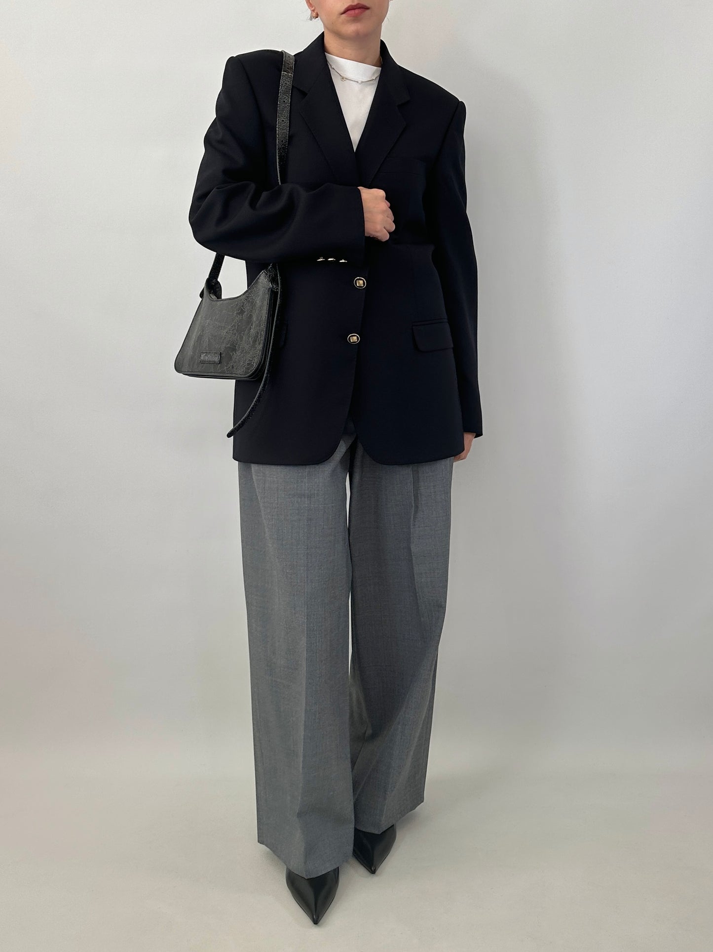 Vintage tailored jacket with gold-tone buttons