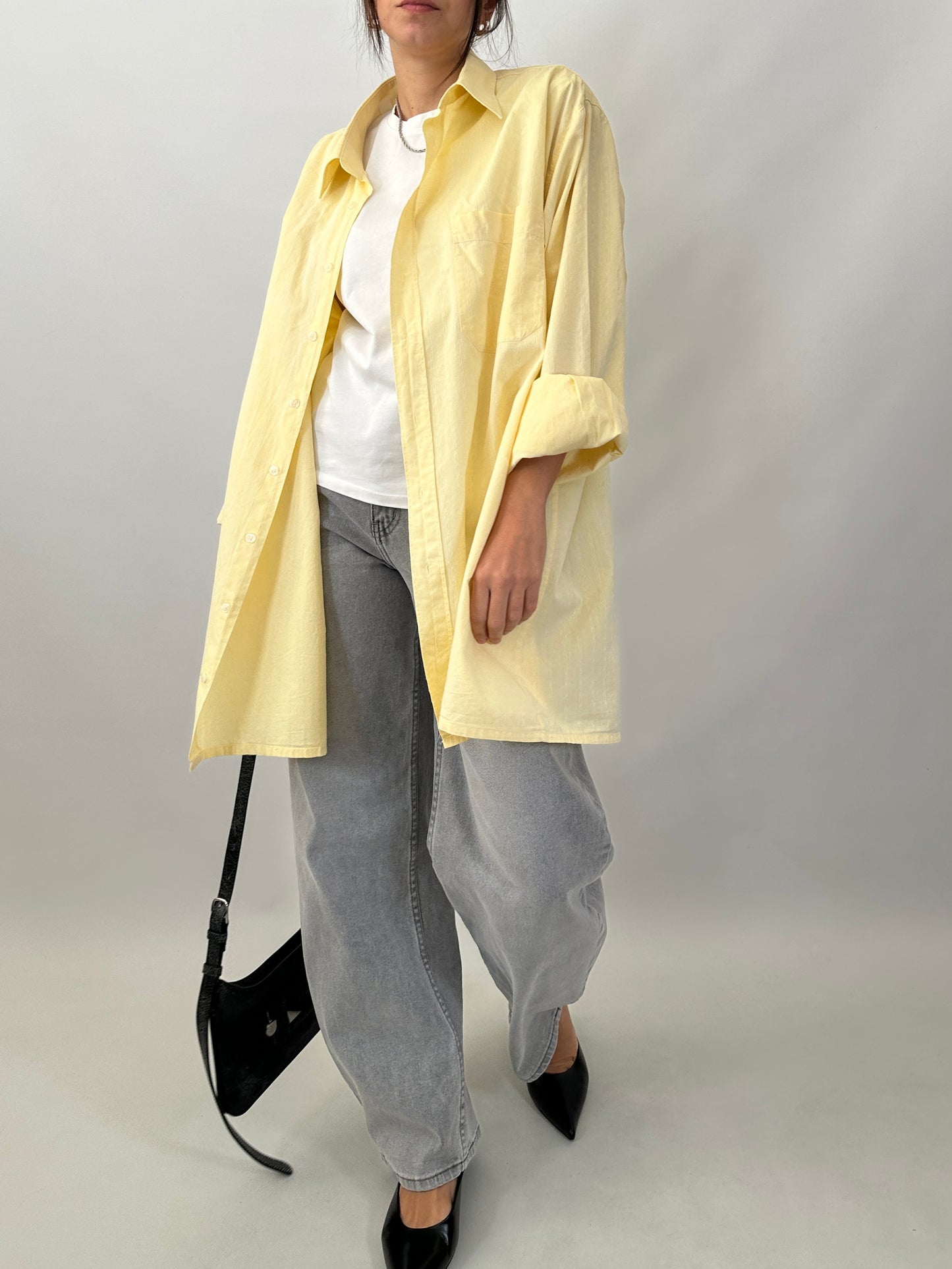 Men yellow classic shirt