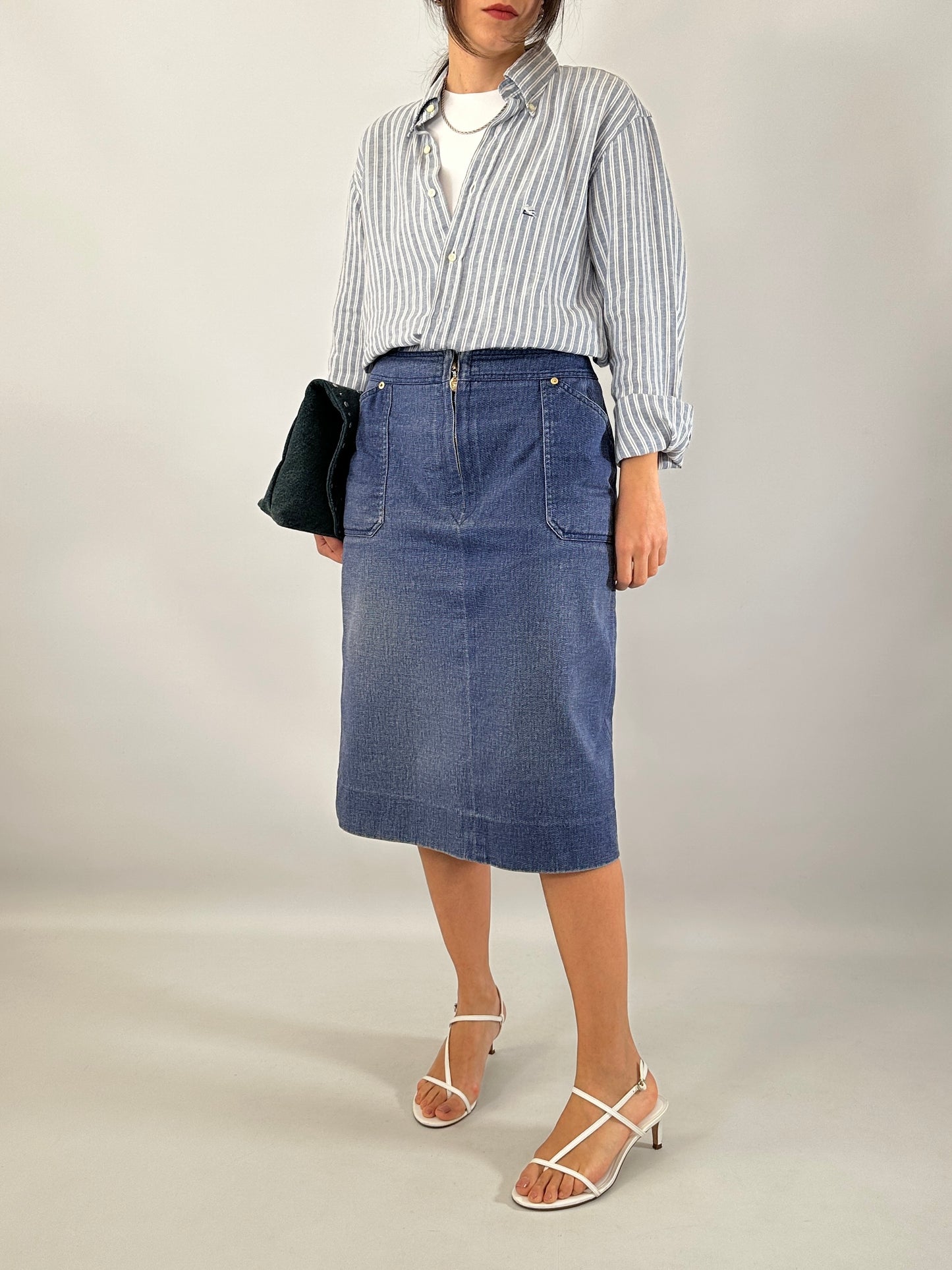 Vintage Celine denim skirt