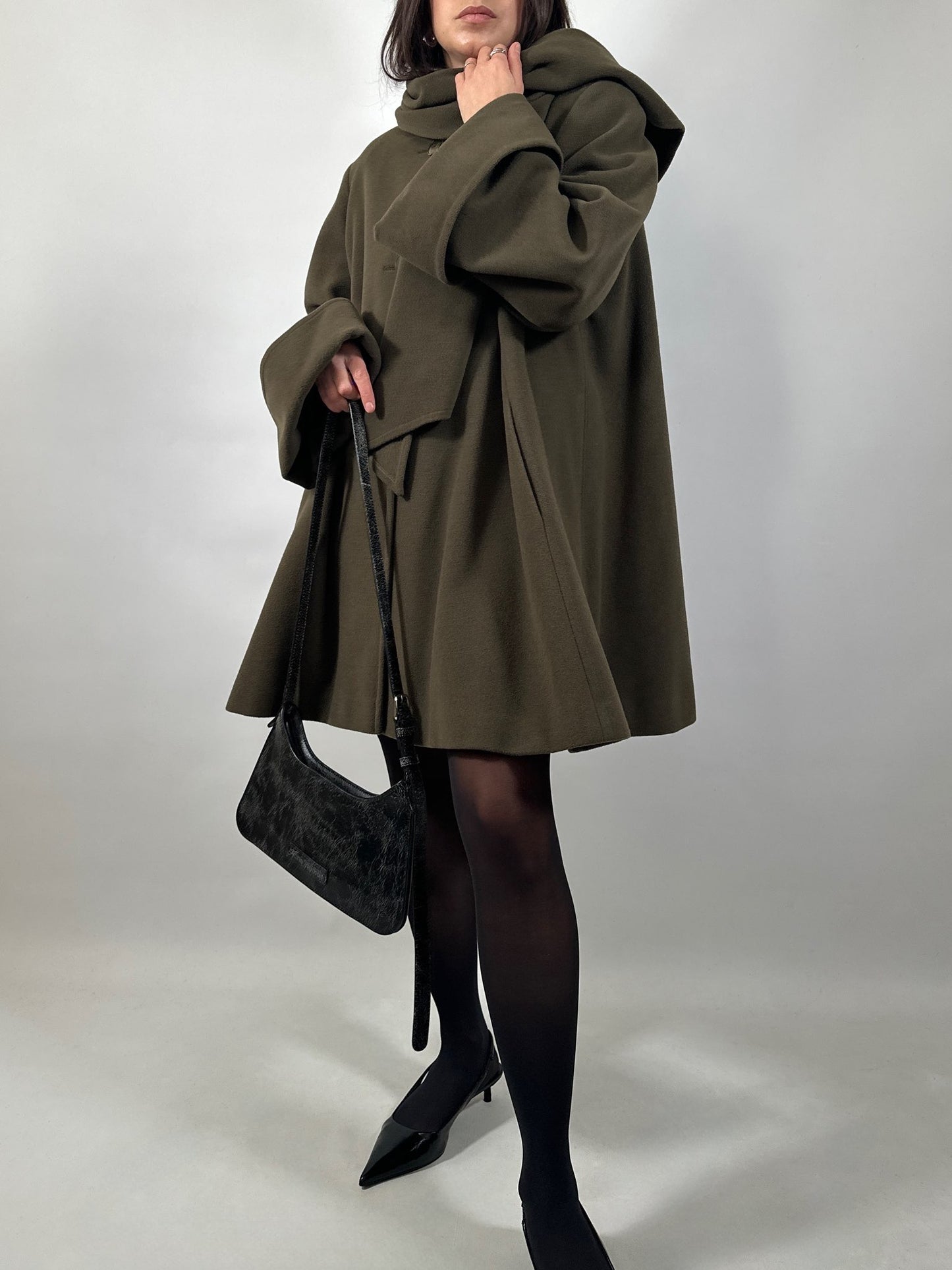 Vintage Wool & Cashmere Scarf Coat