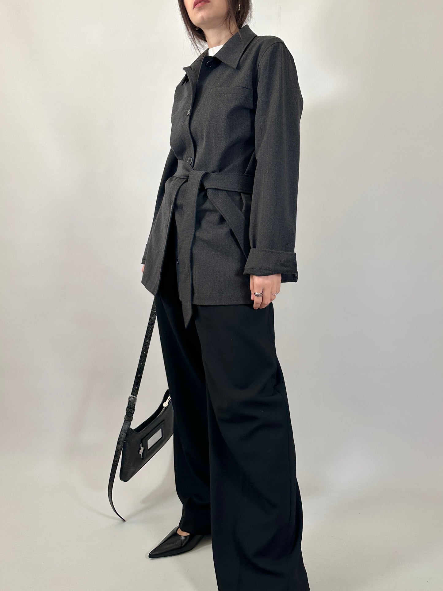 Vintage Marella Belted Shirt Jacket
