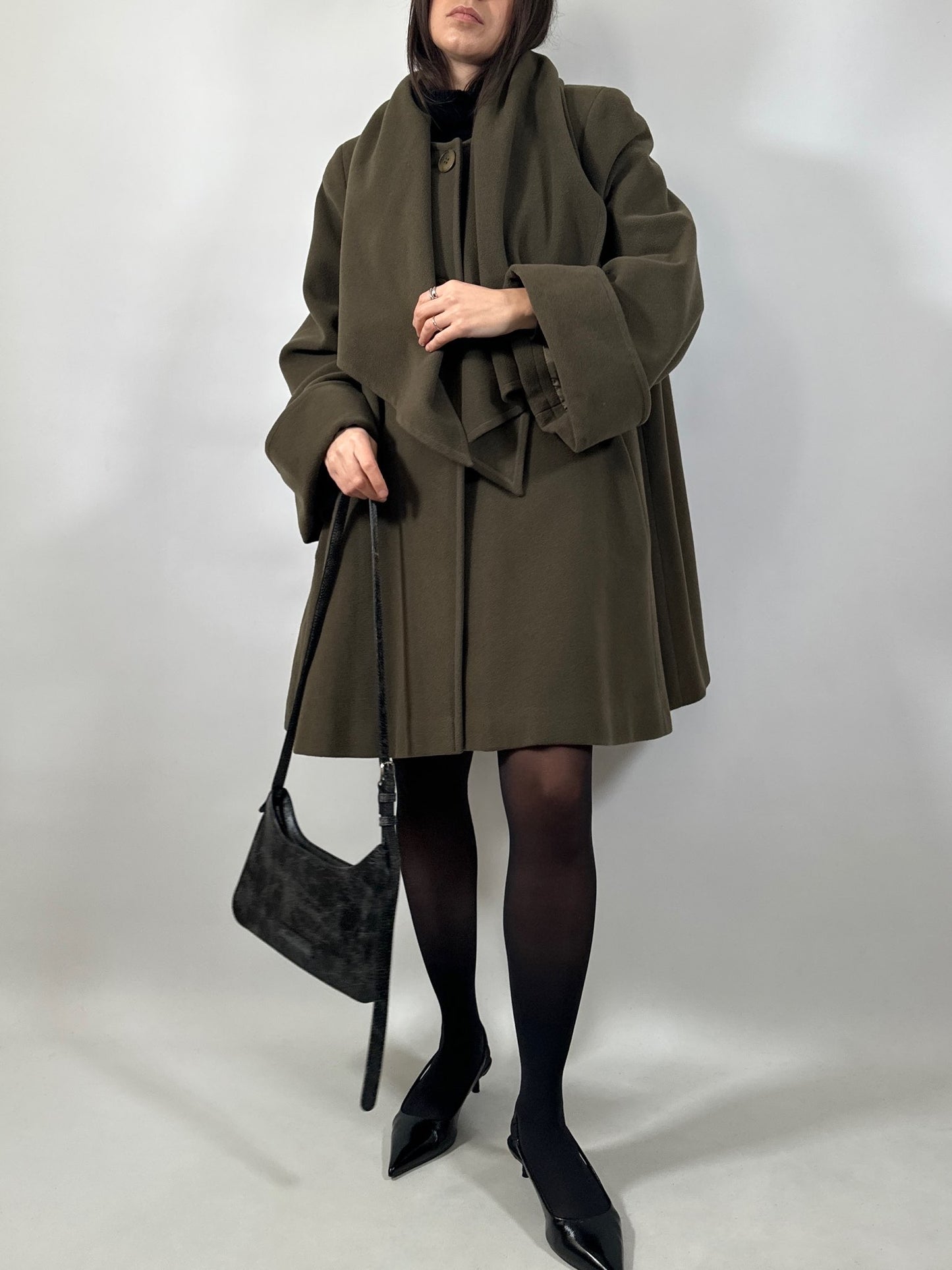 Vintage Wool & Cashmere Scarf Coat