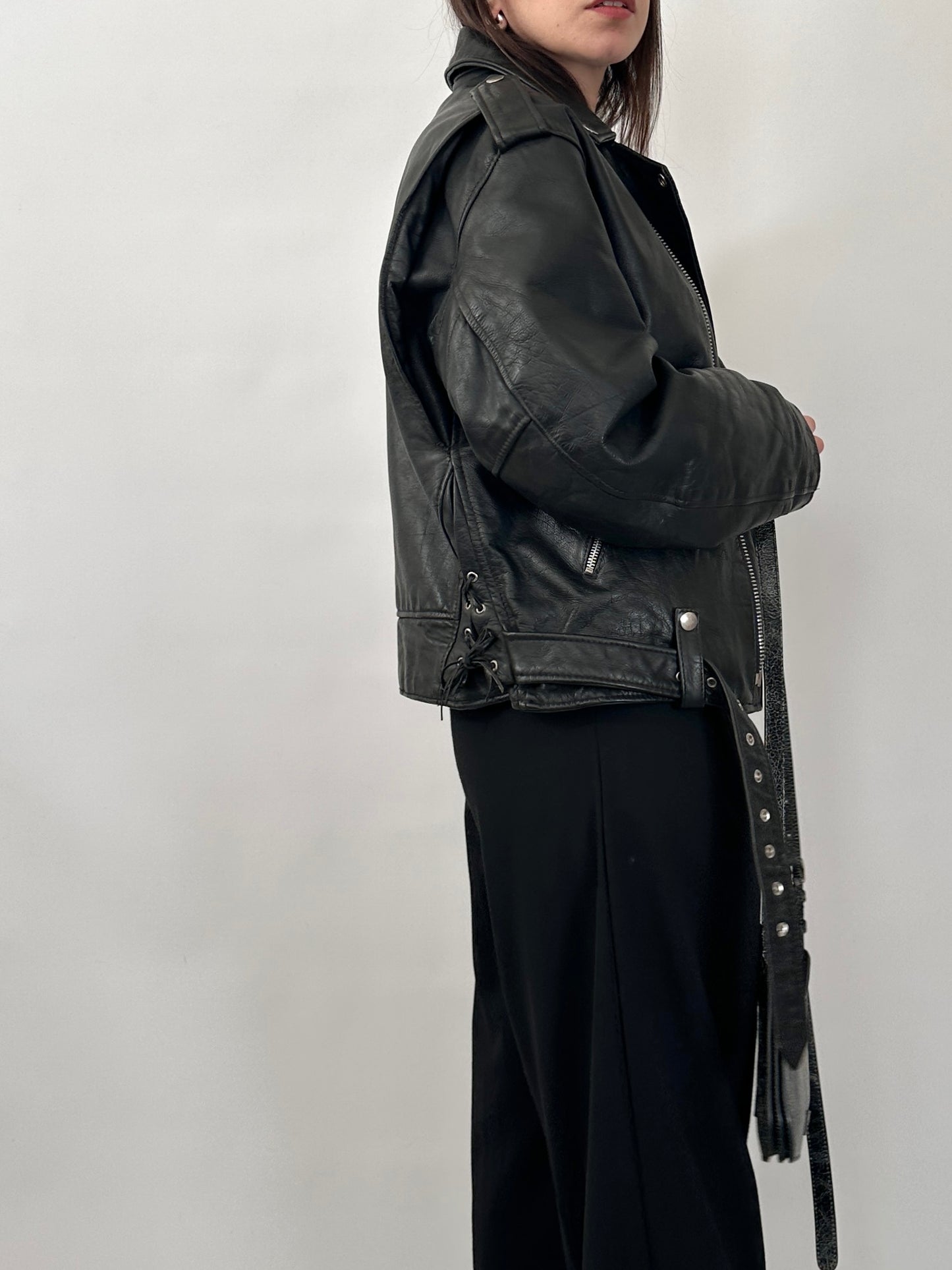 Vintage Leather Perfecto Biker Jacket