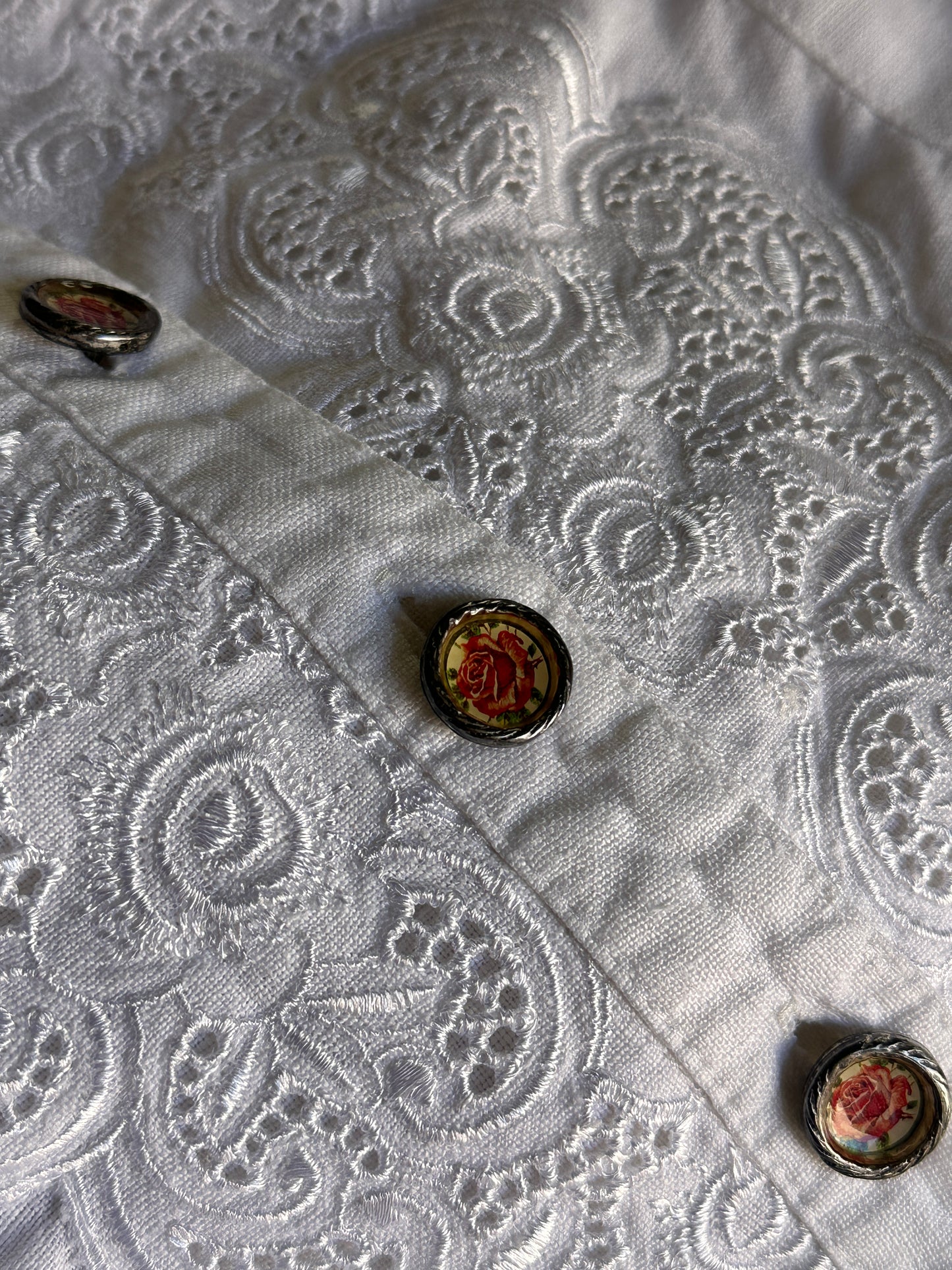 Vintage Linen Broderie Blouse