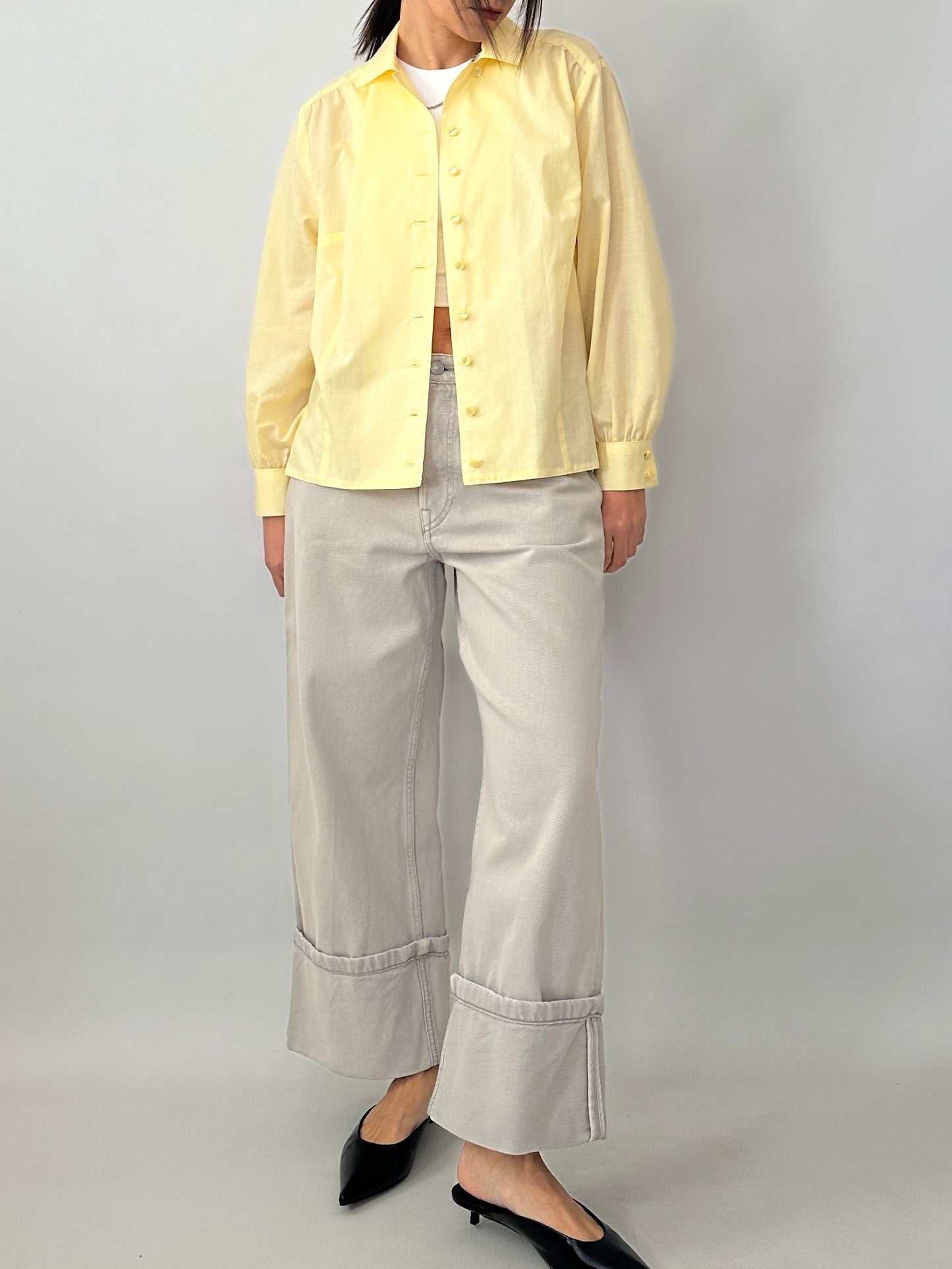 Butter yellow vintage shirt