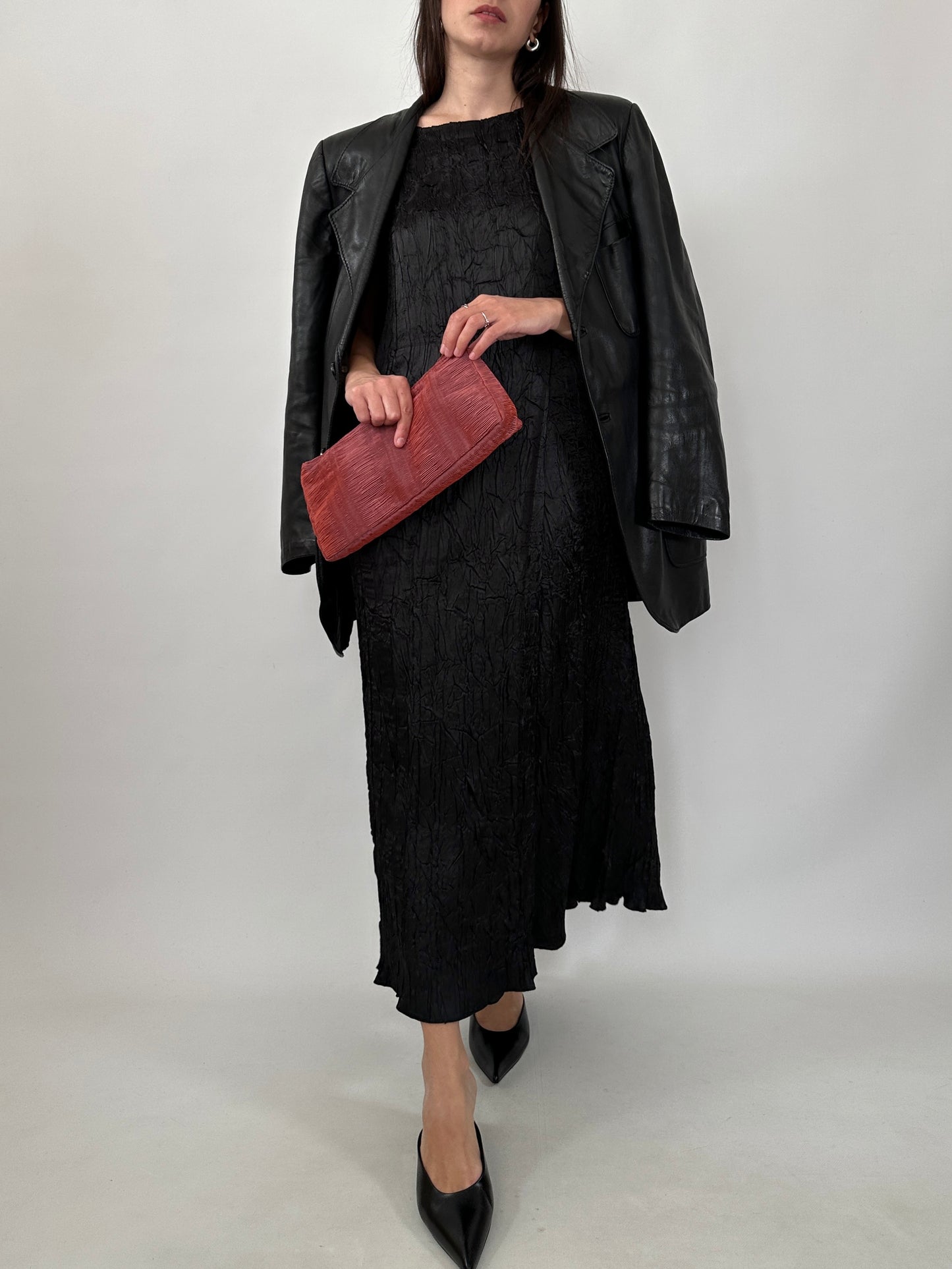 Textured Crinkle Maxi Dress