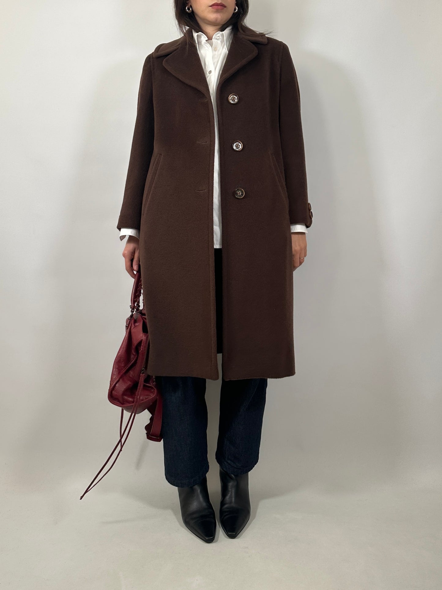Vintage Pure Wool Brown Coat