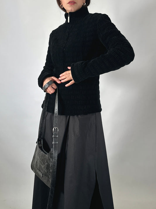 Vintage Ferré pleated velvet jacket