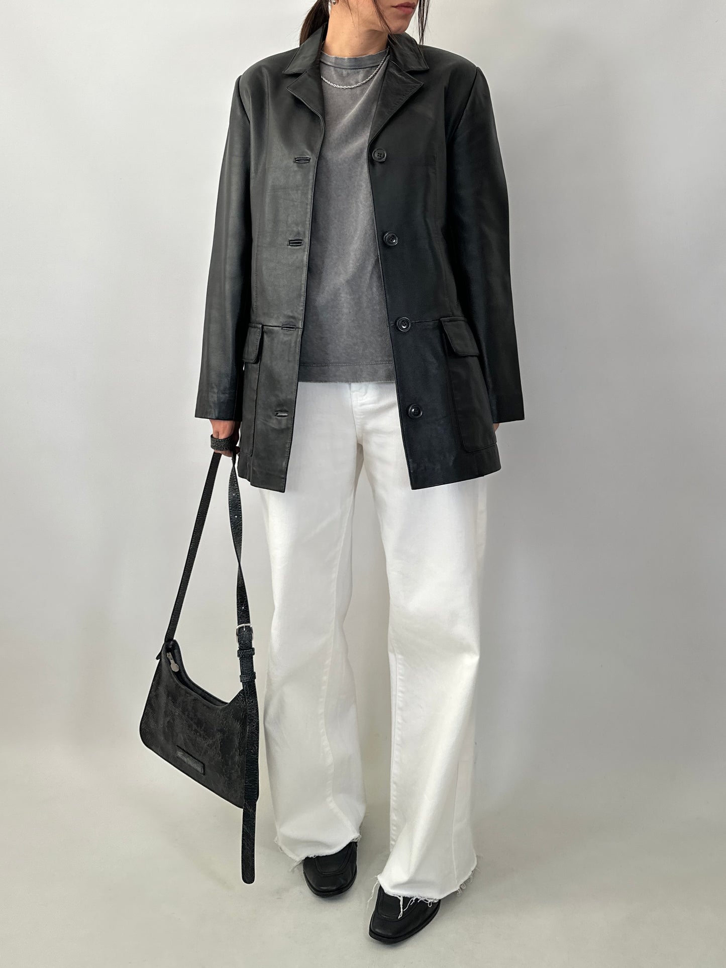 Soft lambskin leather jacket