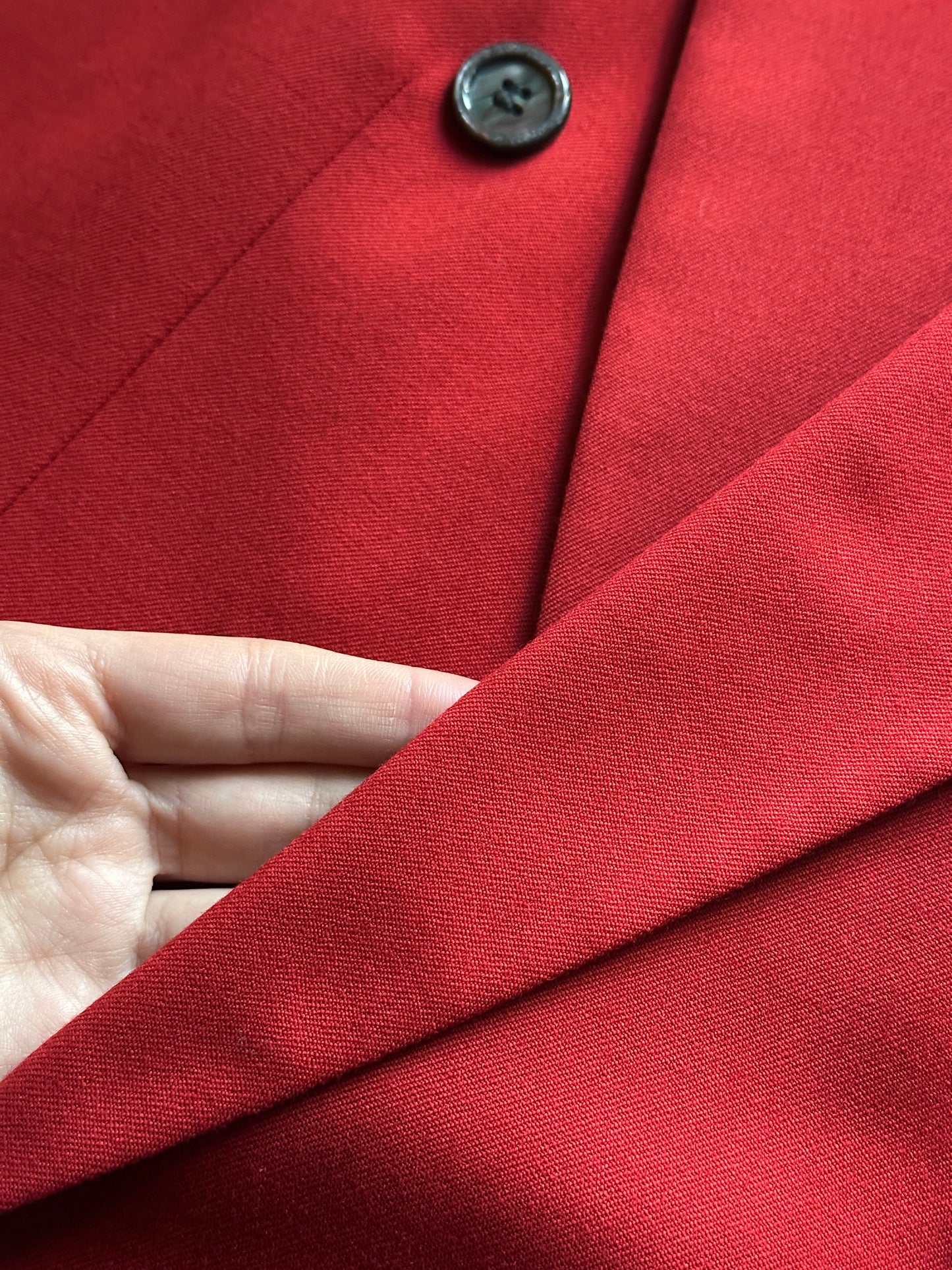 Vintage Oversize Red Wool Blazer