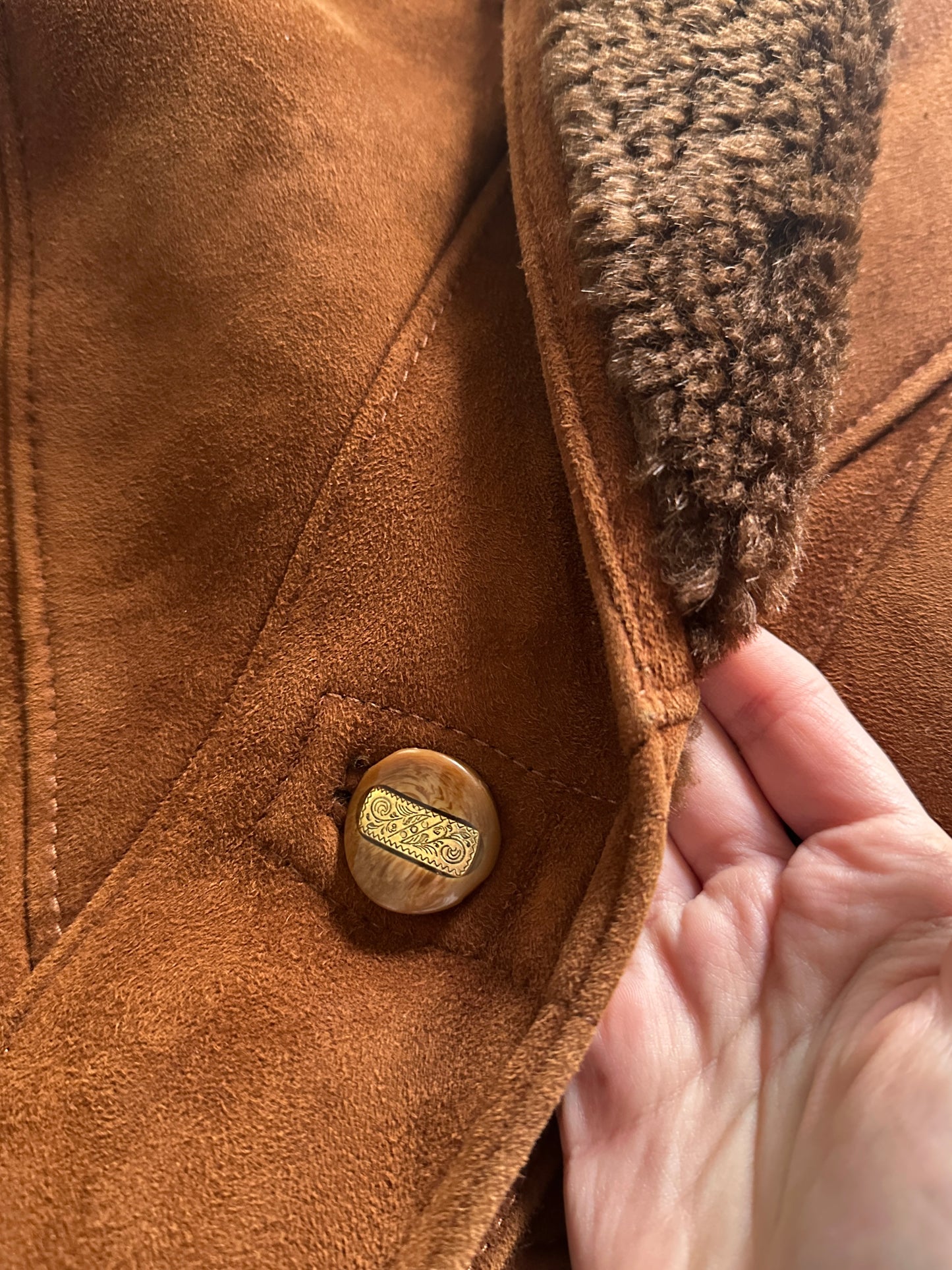 Vintage Shearling Suede Coat
