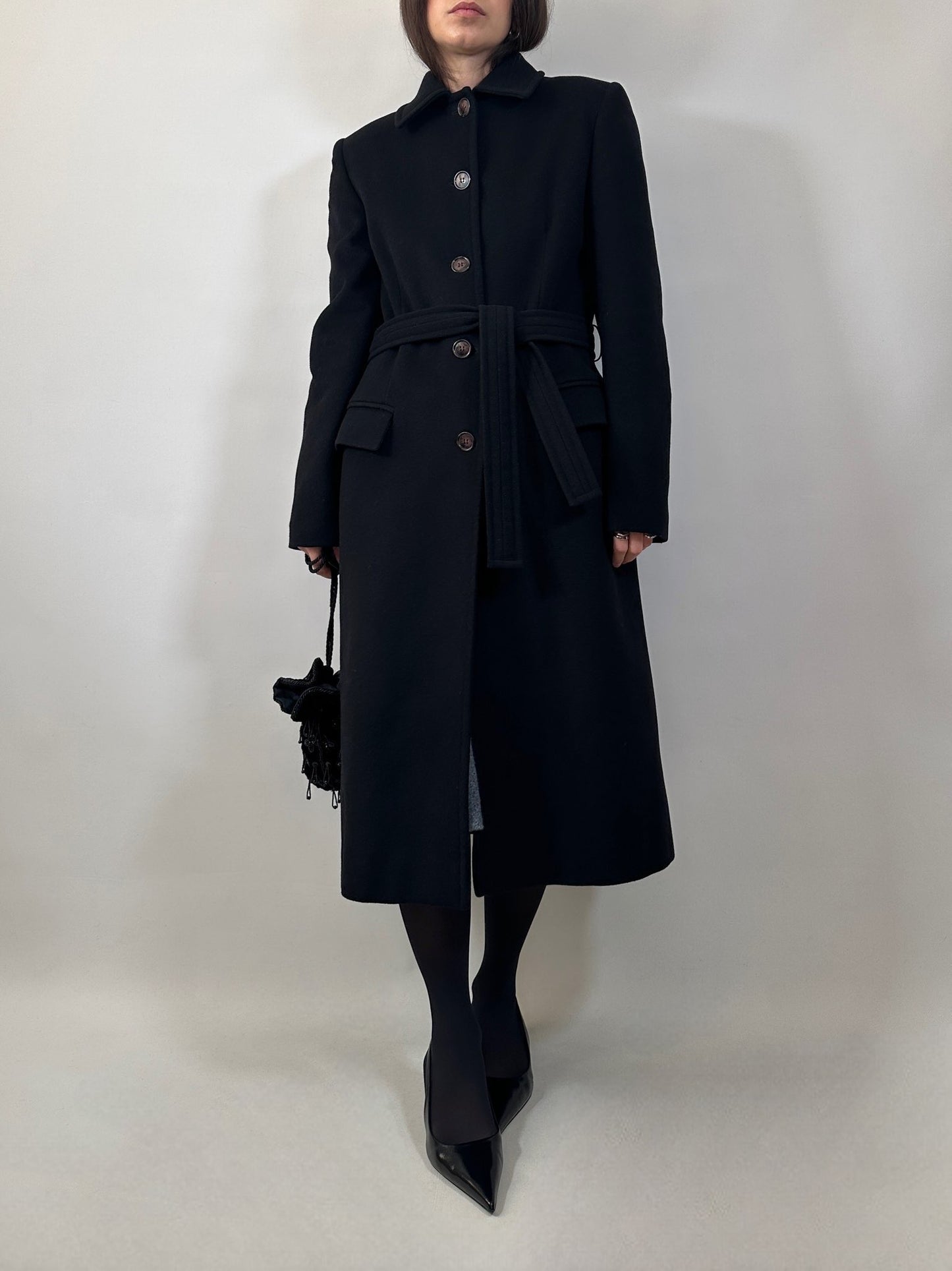 Classic Belted Wool and Cashmere Coat