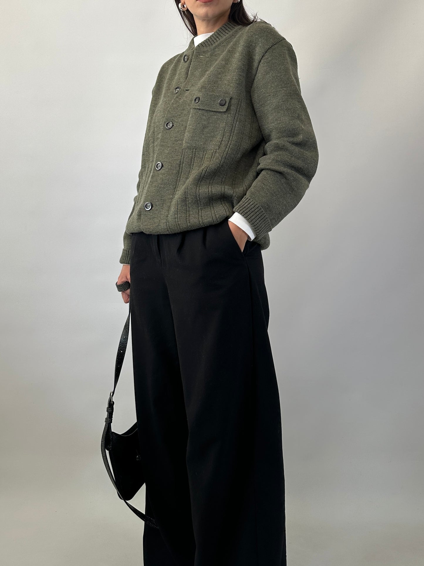 Vintage knitted bomber jacket