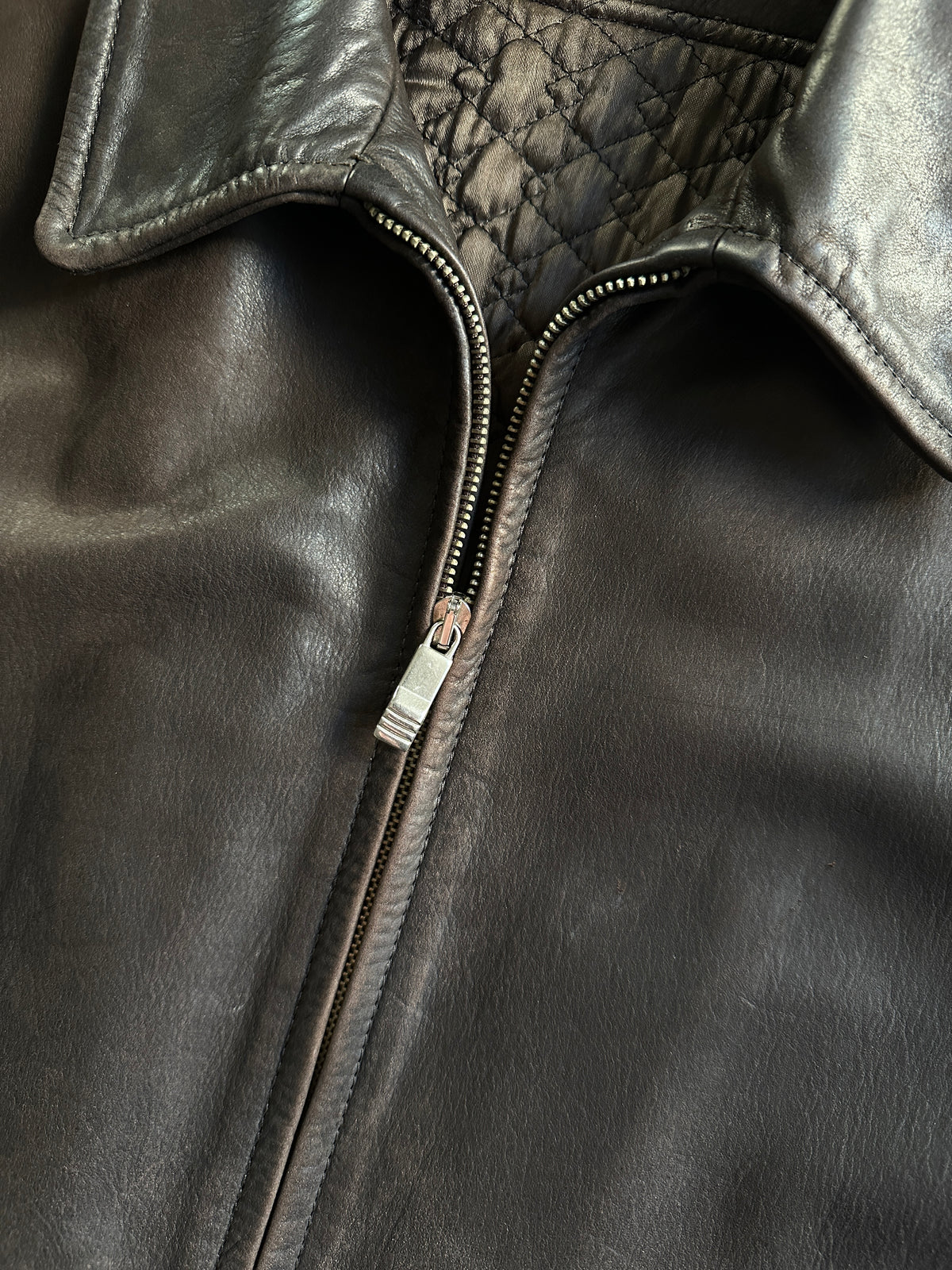 Vintage Brown Nubuck Leather Jacket