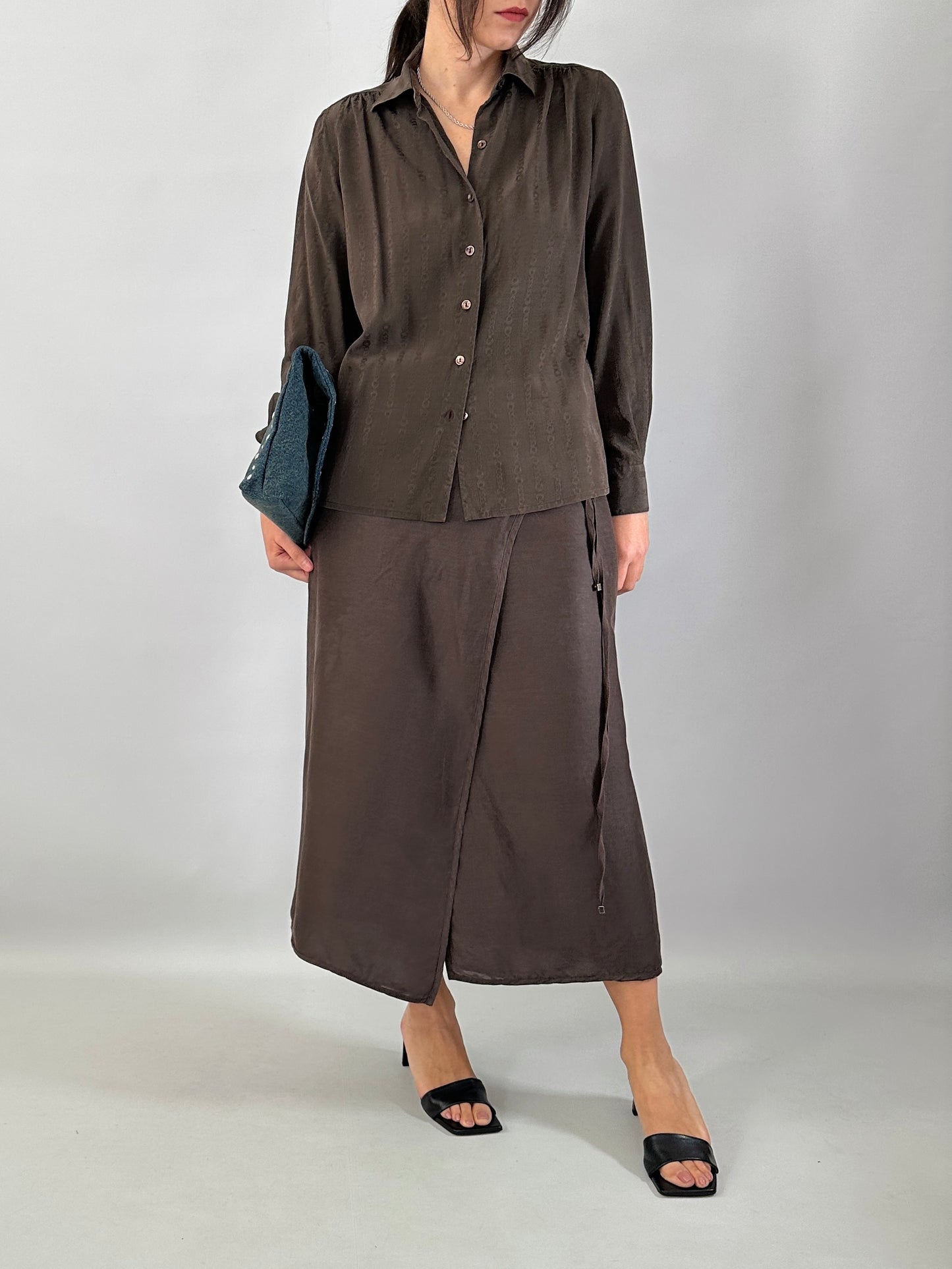 Vintage jacquard silk shirt
