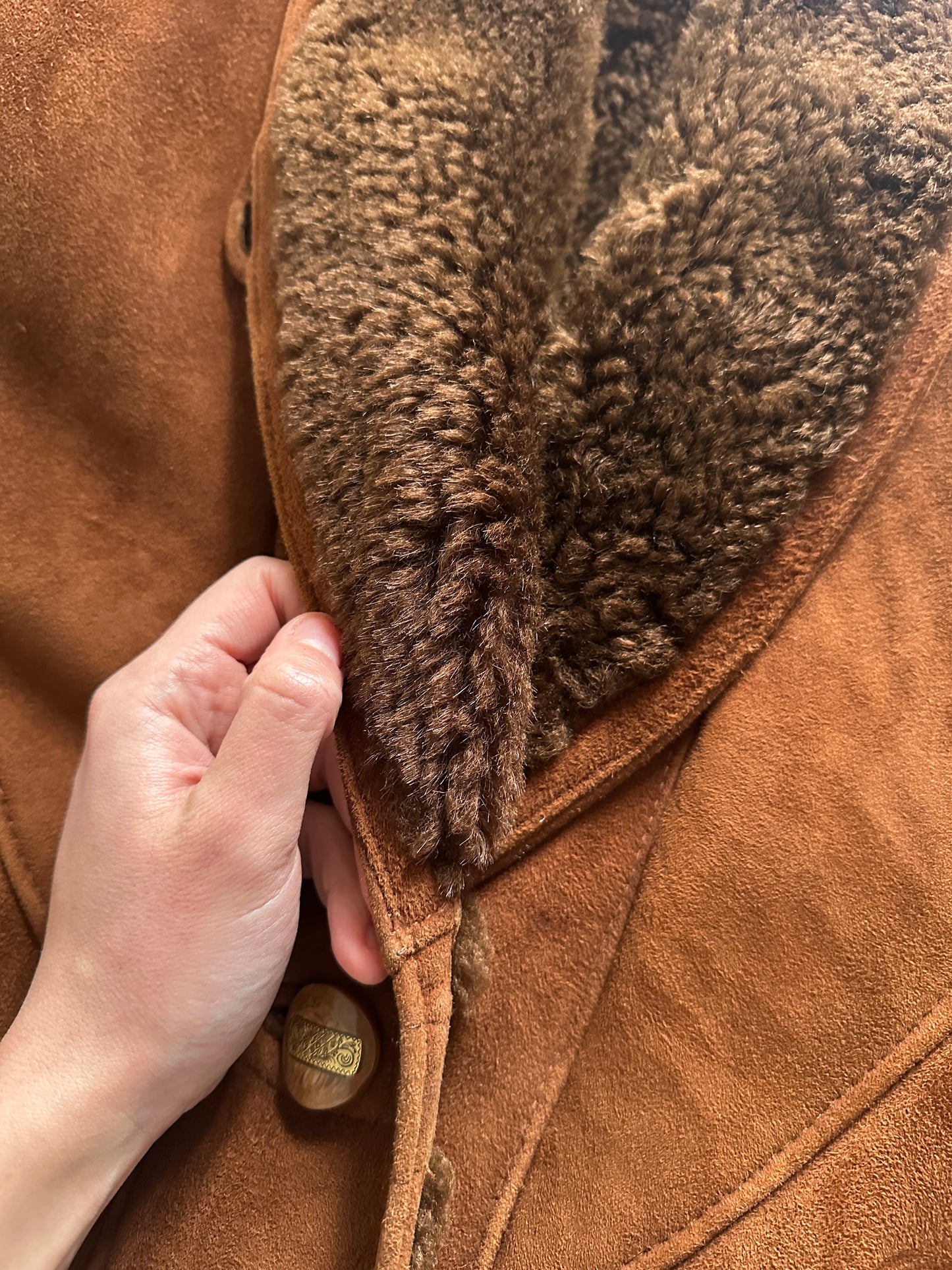 Vintage Shearling Suede Coat