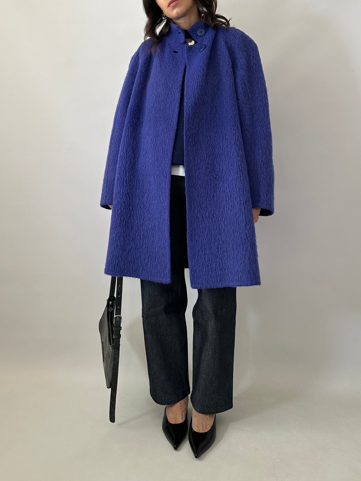 Authentic 1980s Agnona alpaca wool coat