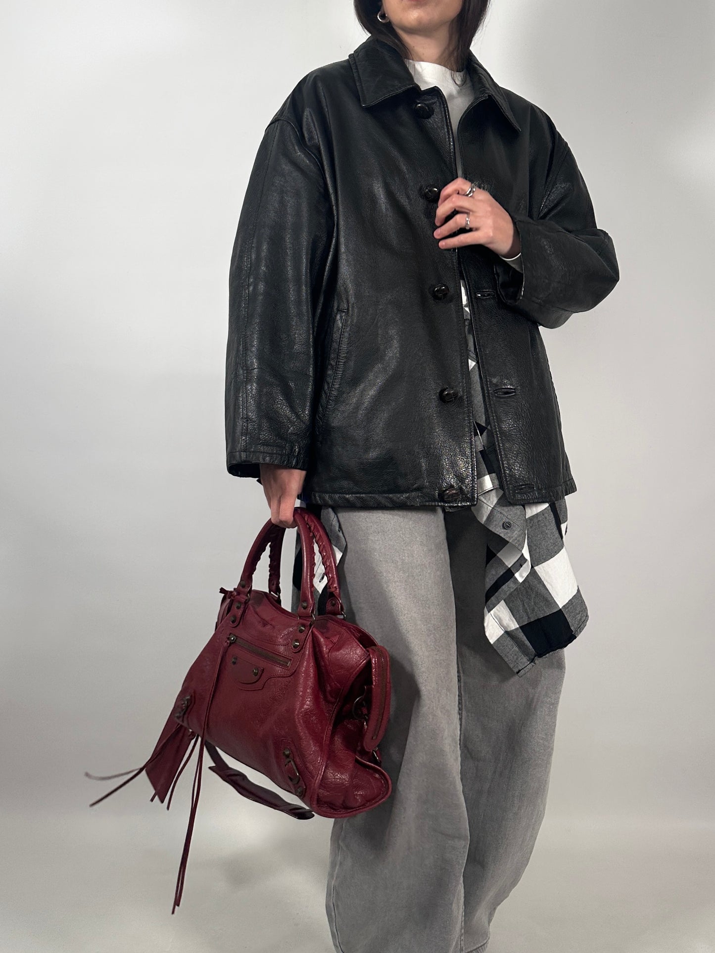 Vintage Oversized Leather Jacket