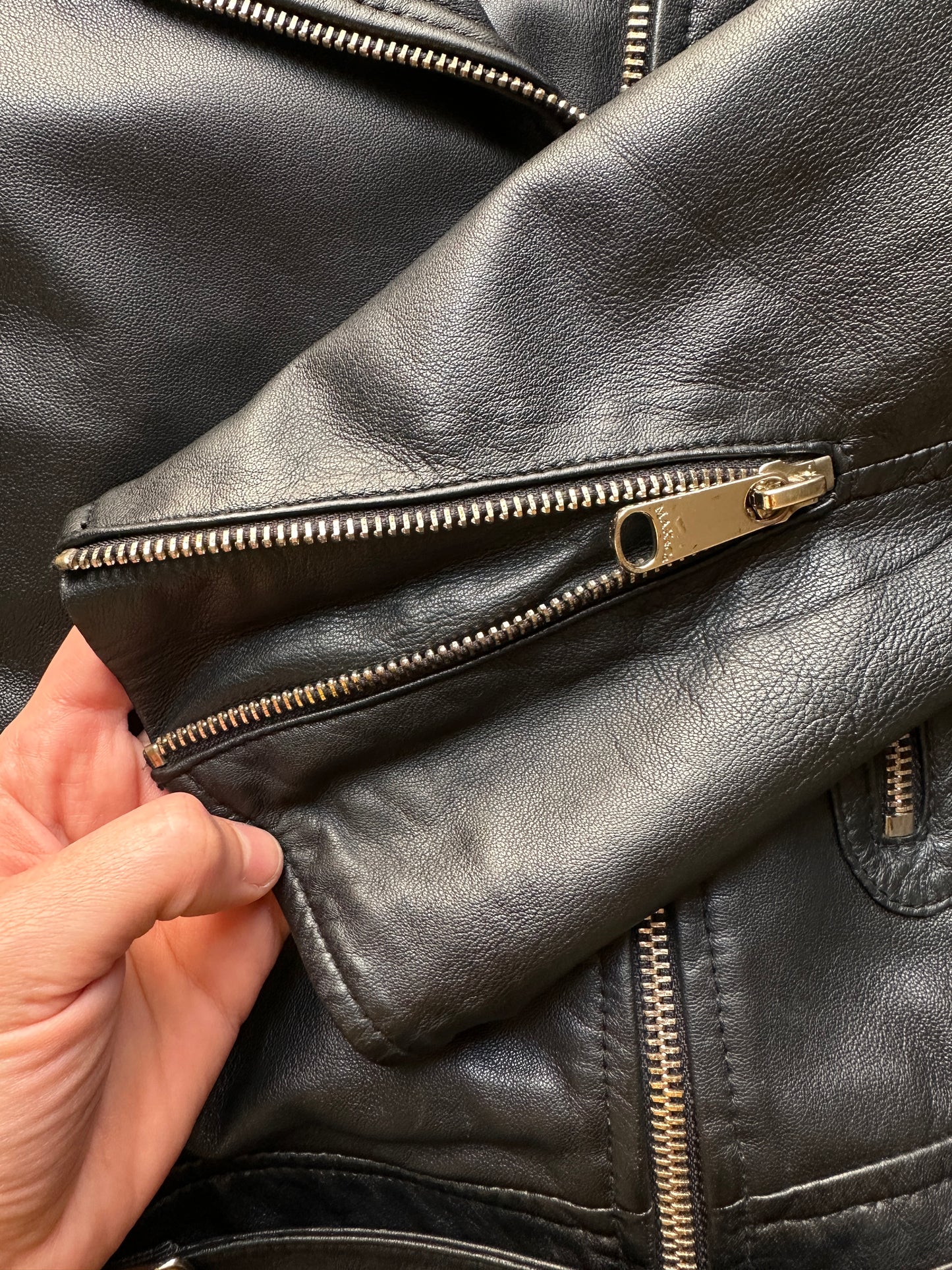 Soft leather biker jacket