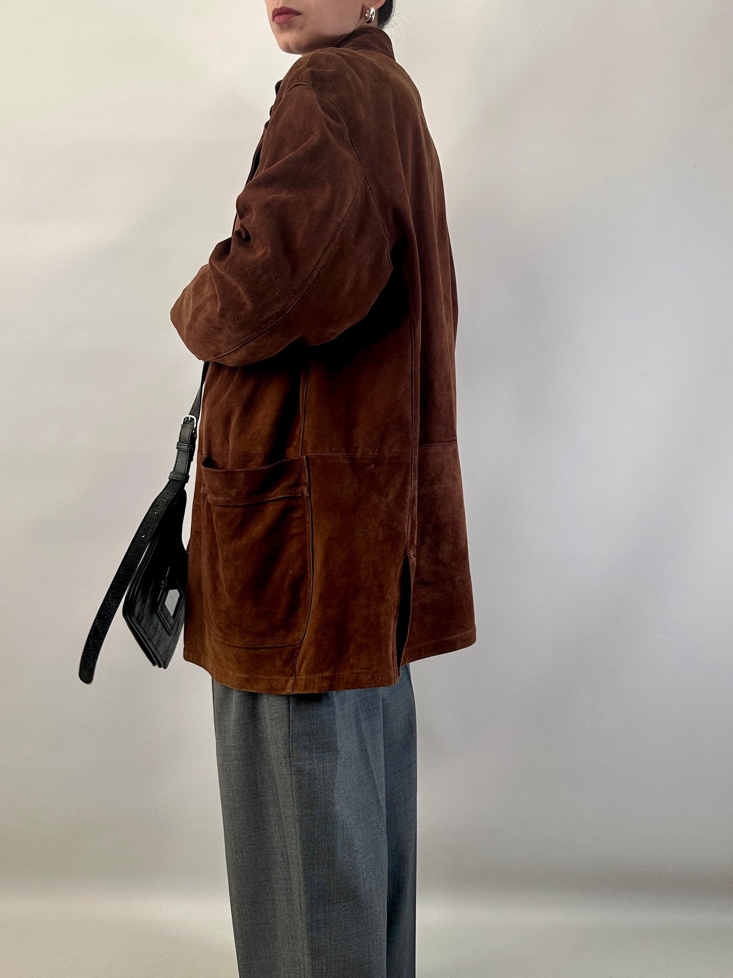 Brown suede jacket