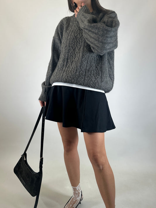 Vintage Cable Knit Wool Sweater