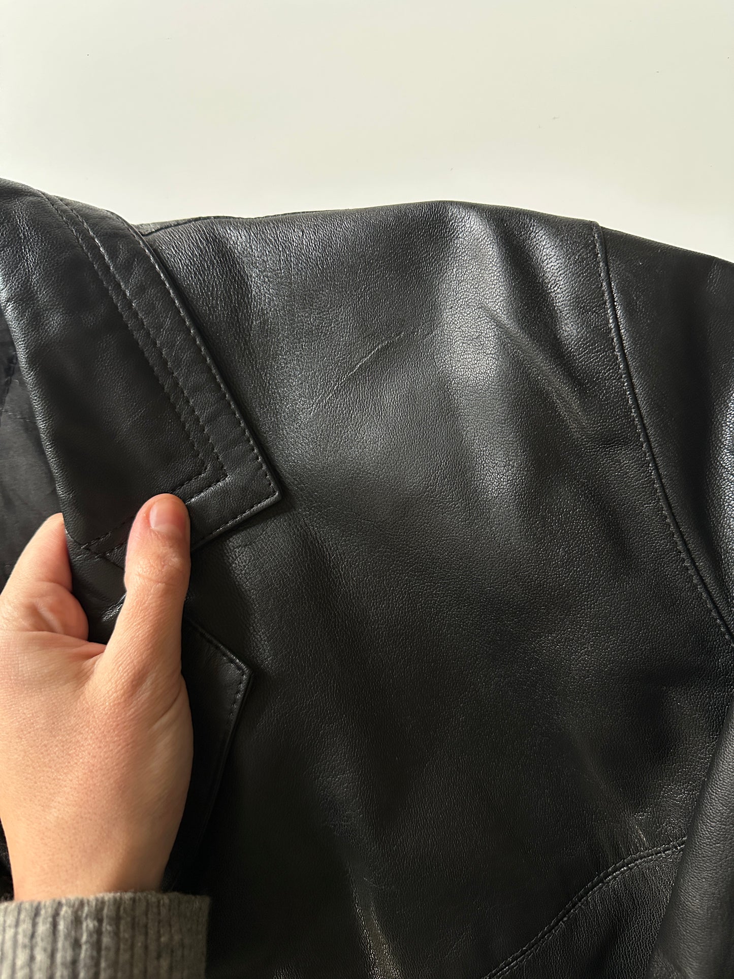 Classic Vintage Black Leather Jacket