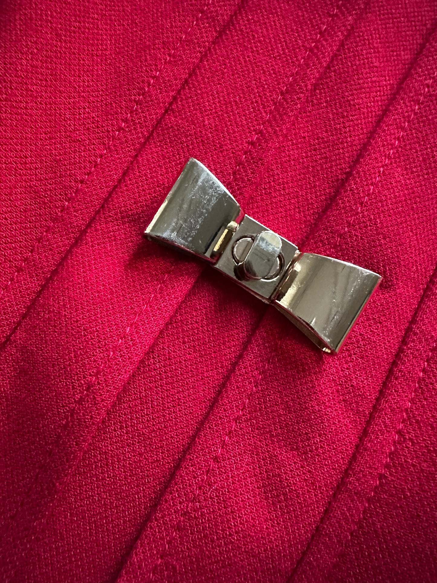 Vintage Luisa Spagnoli Red Jacket with Bow Buttons