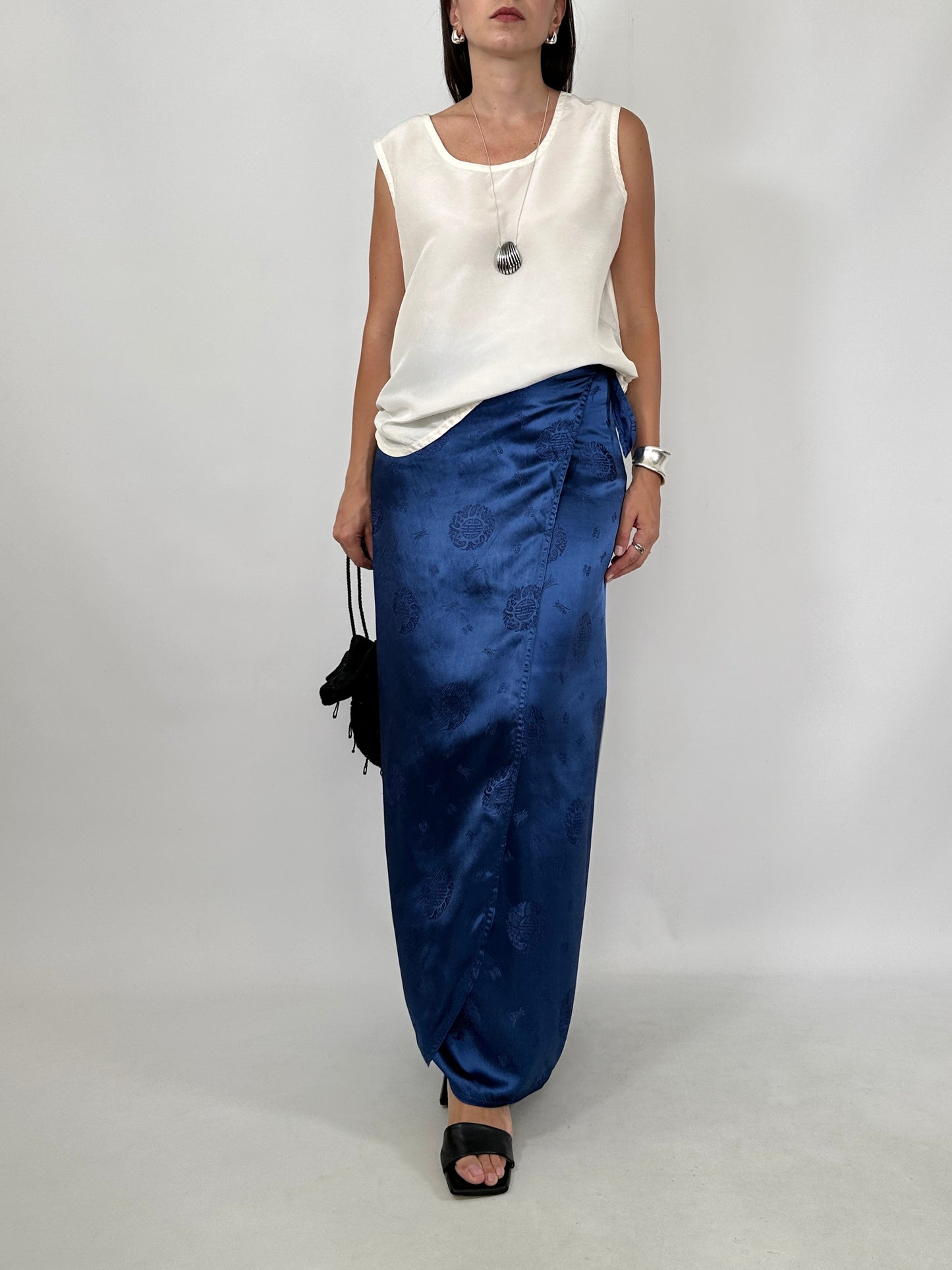 Side Drawstring Silk Top