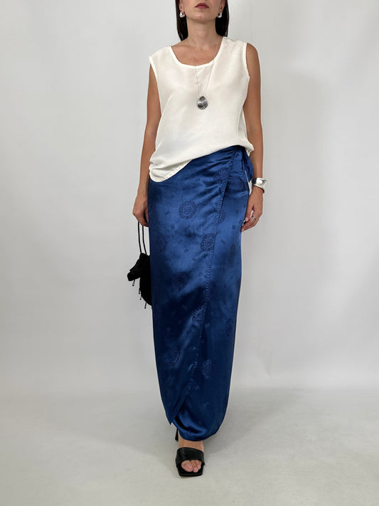 Side Drawstring Silk Top