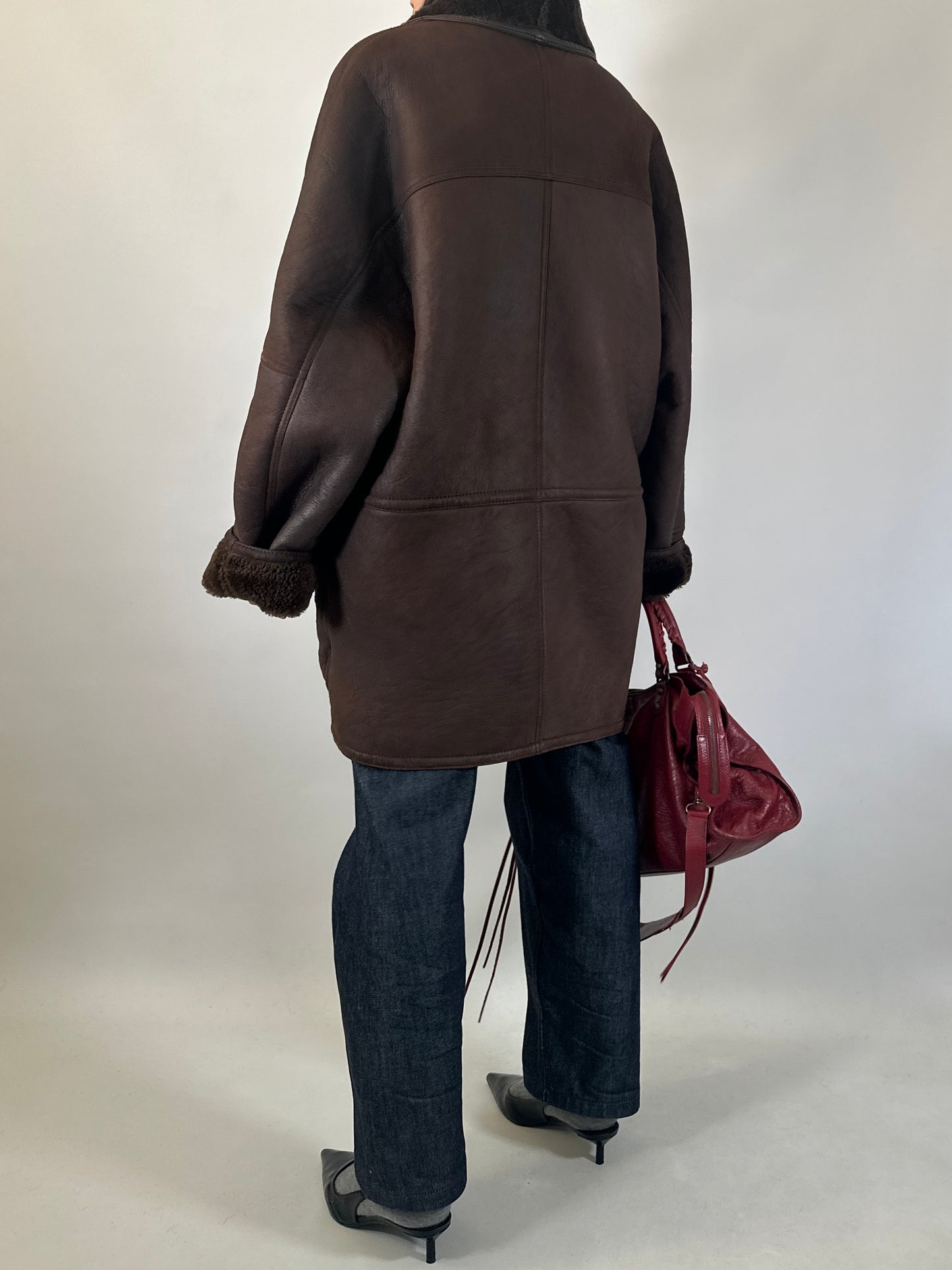 Vintage Brown Shearling Jacket