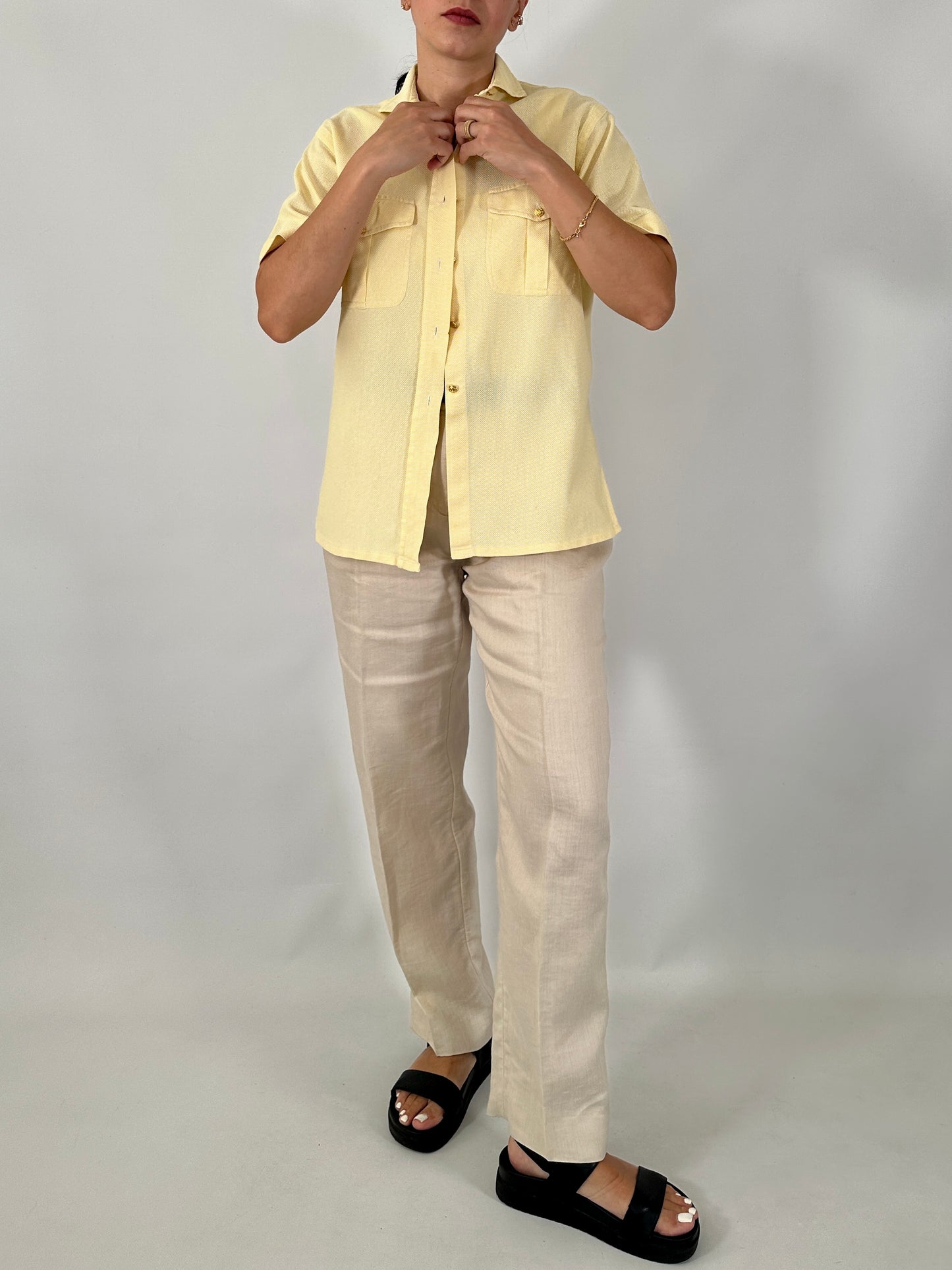 Max&co tailored linen-blend pants