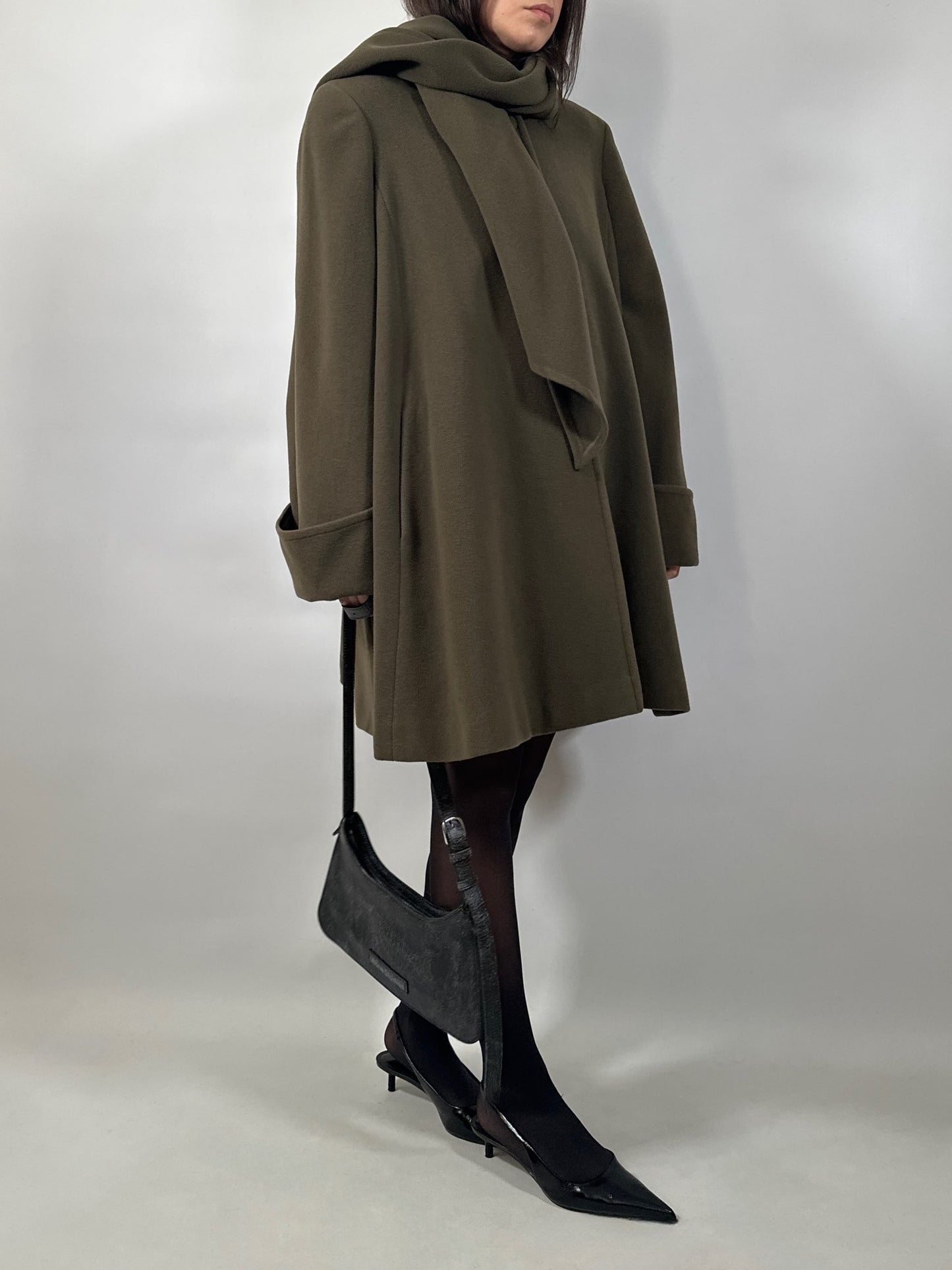 Vintage Wool & Cashmere Scarf Coat