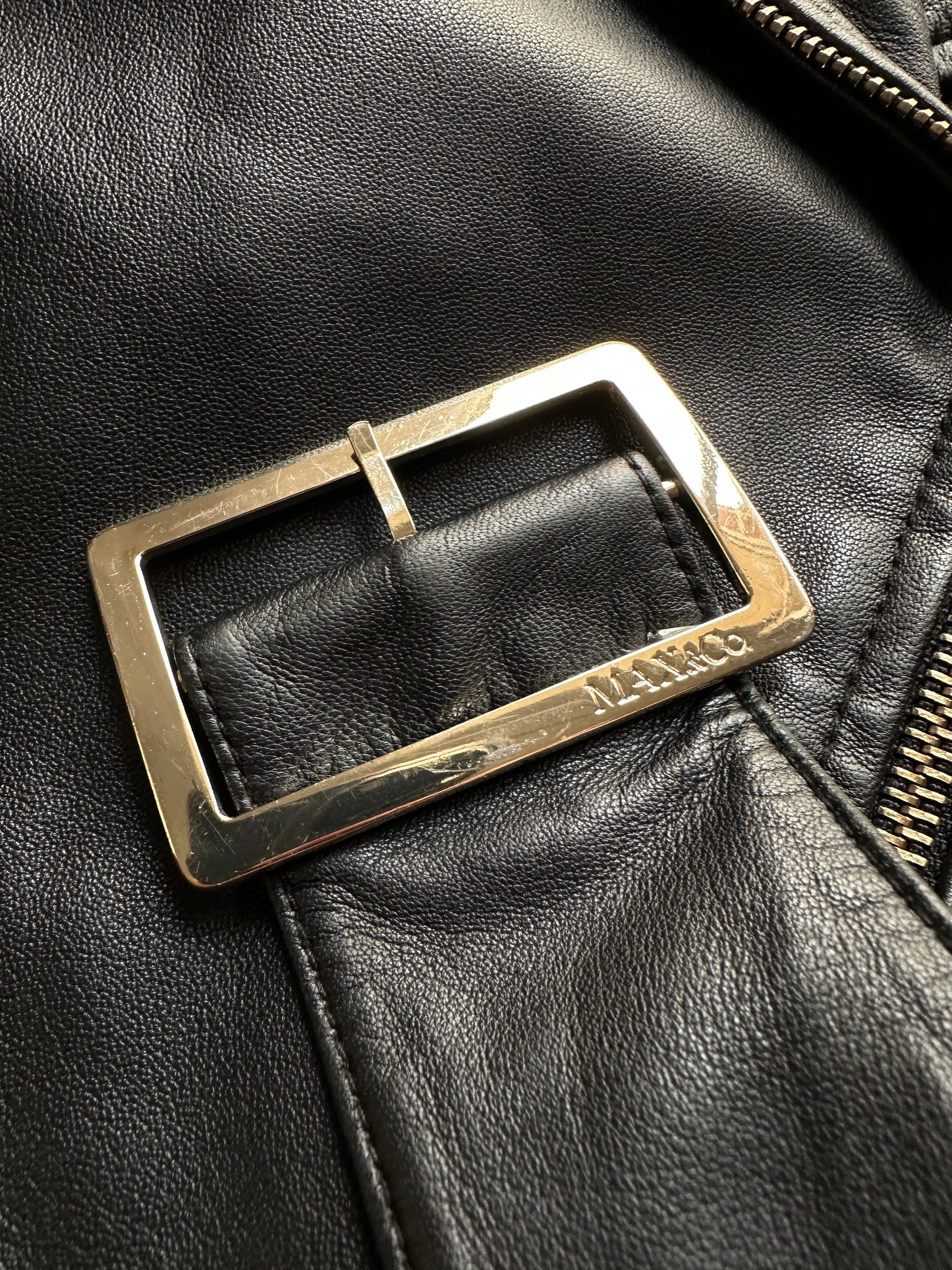 Soft leather biker jacket