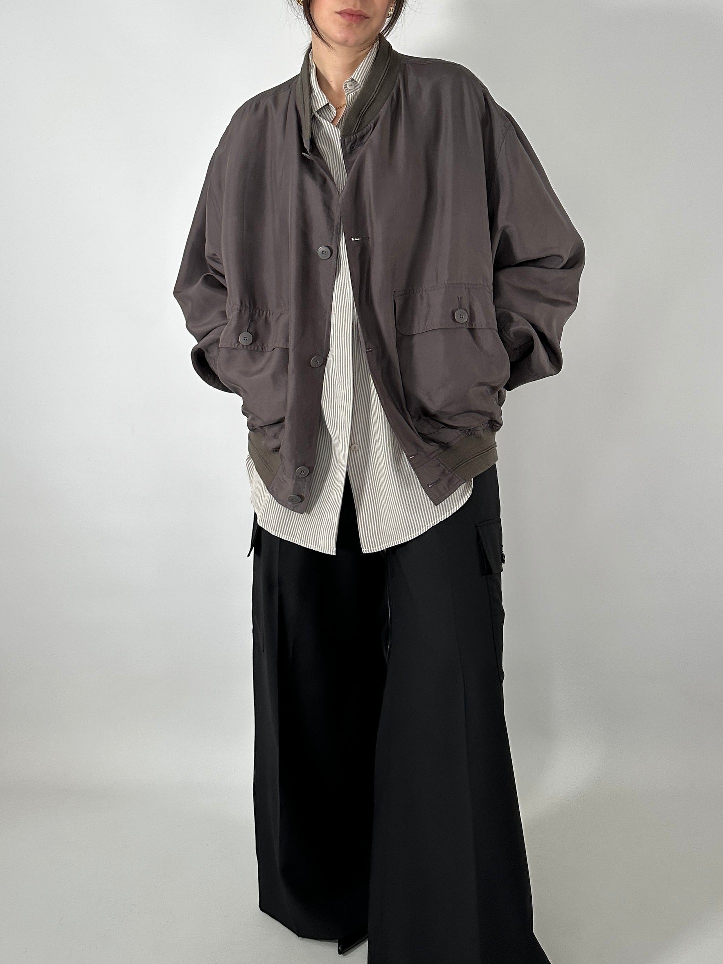 Vintage bomber jacket in silk