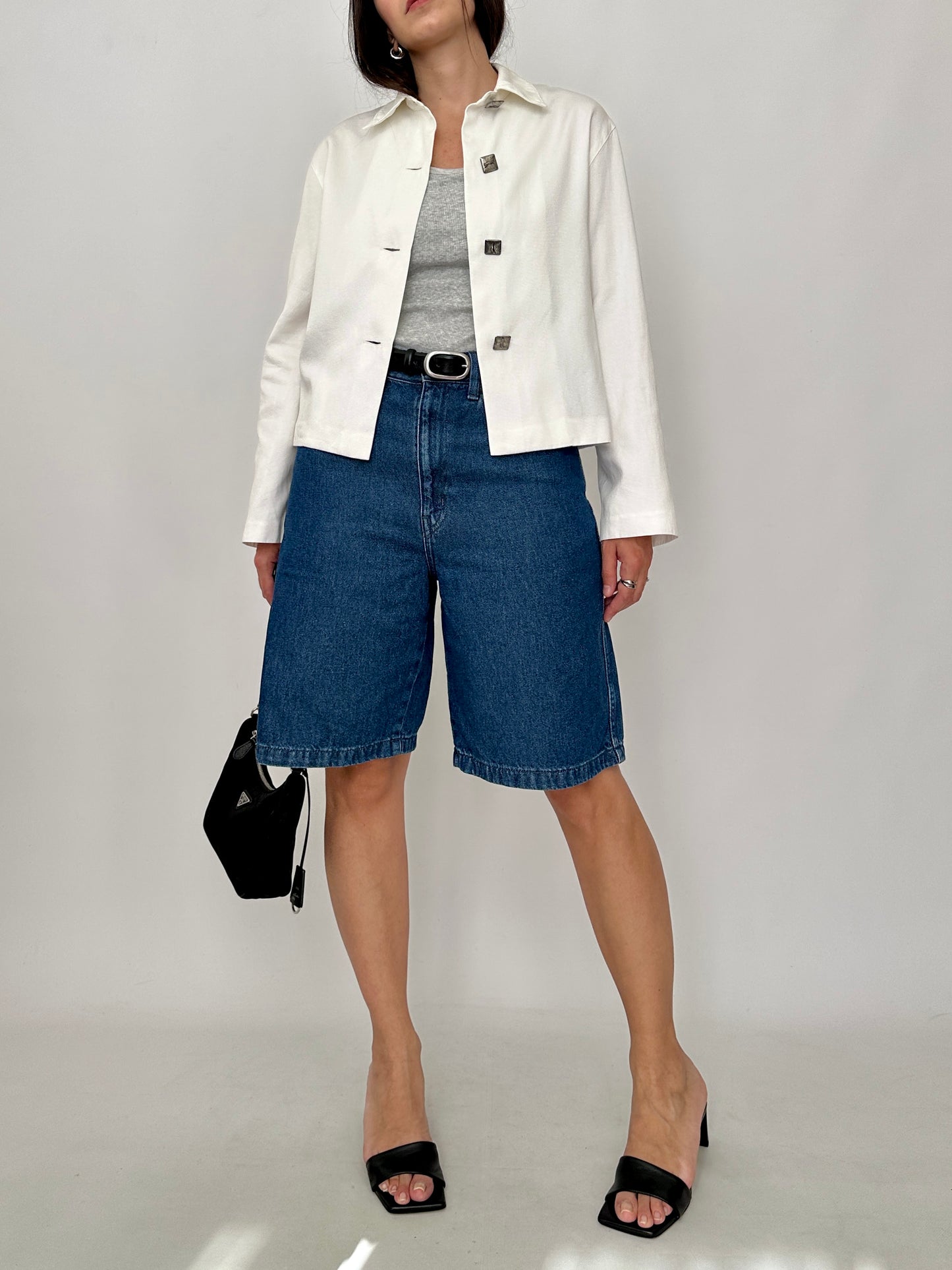 Genny Structured Cotton Boxy Fit Jacket
