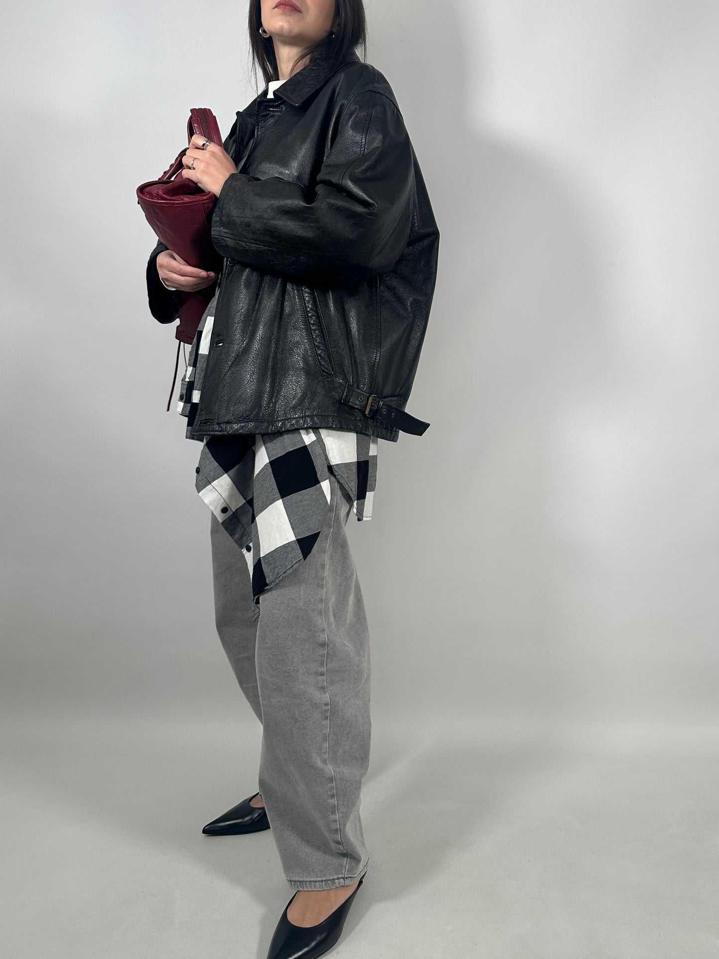 Vintage Oversized Leather Jacket