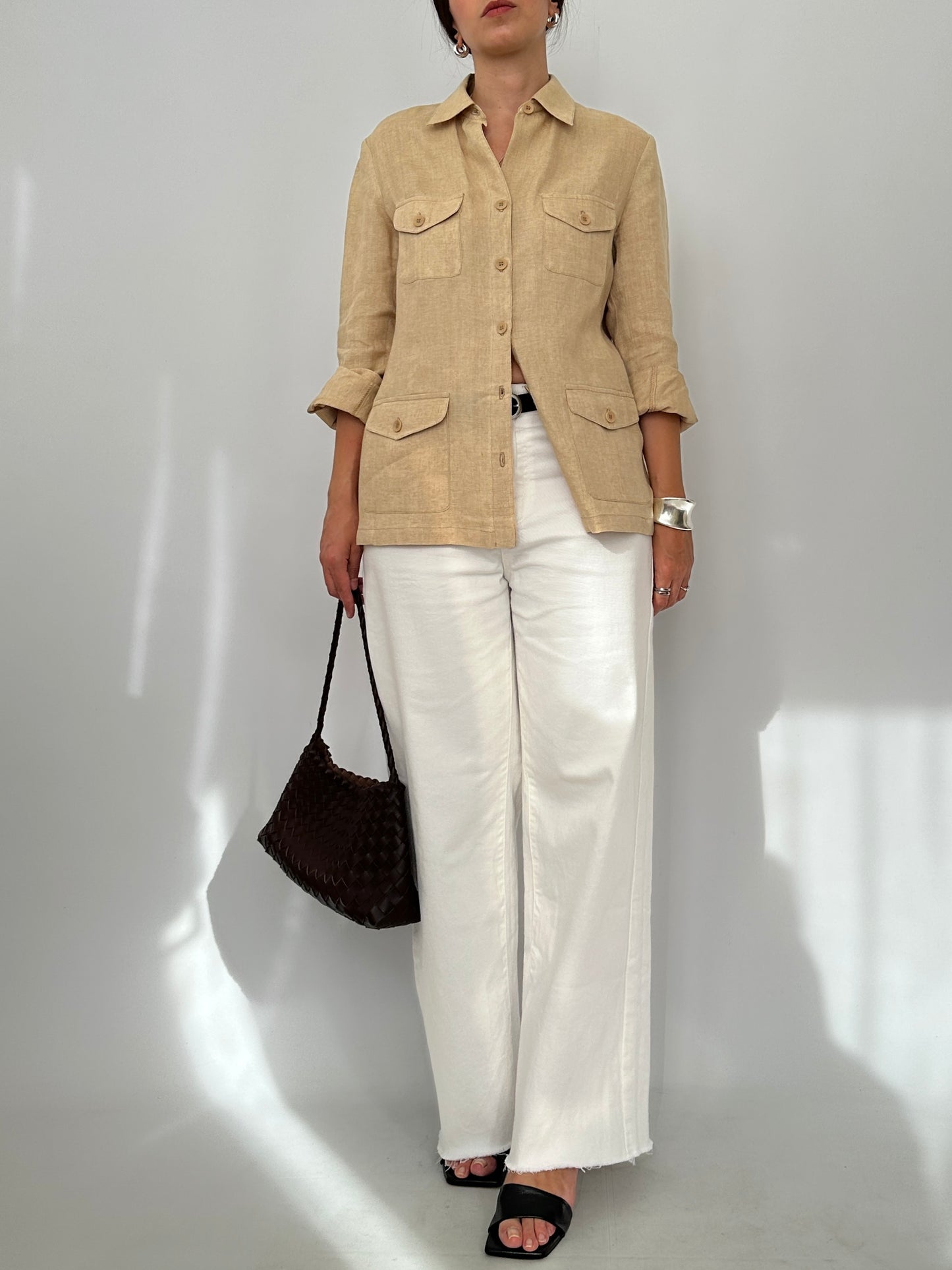 100% Linen Safari Overshirt