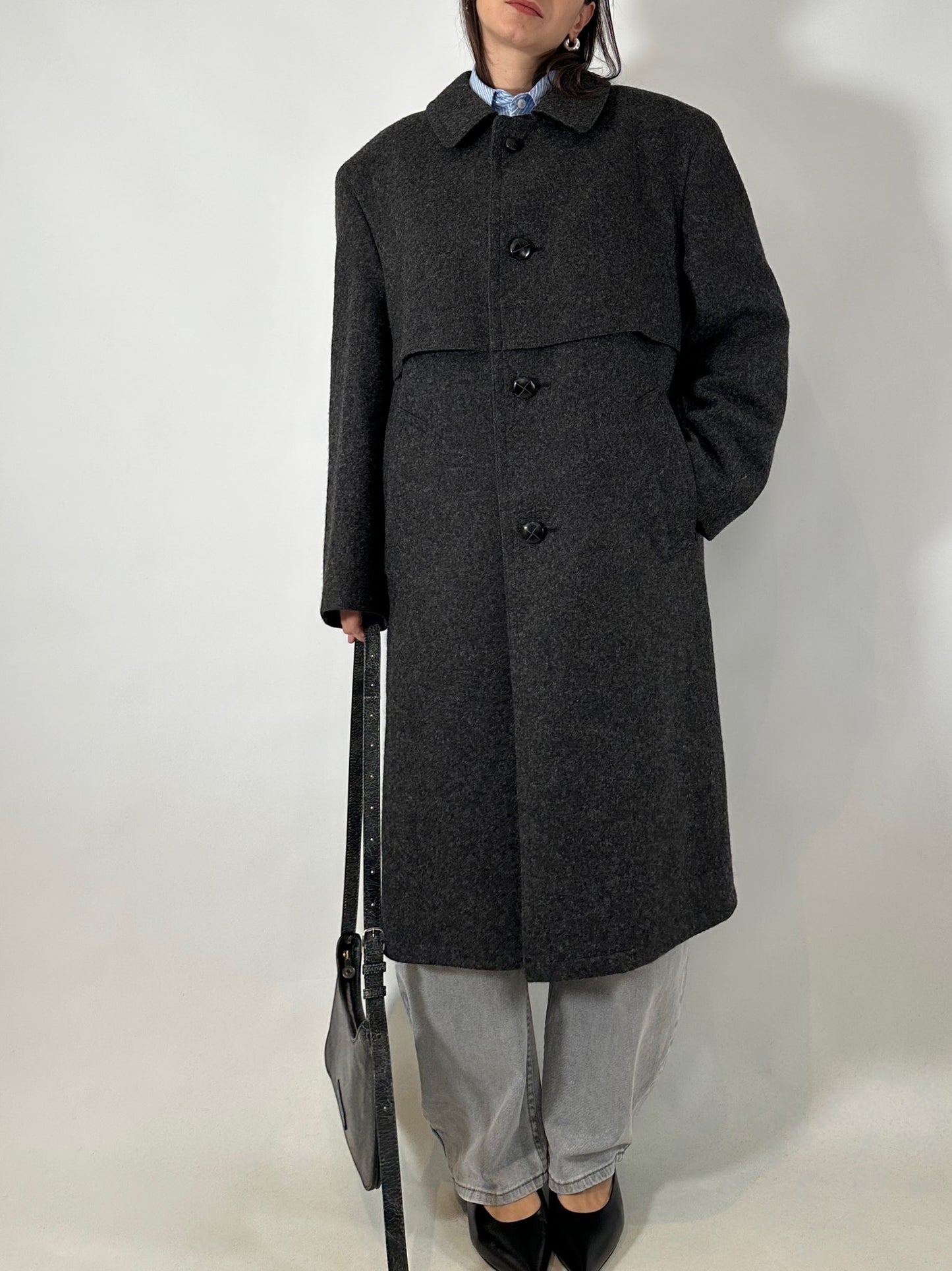 Vintage gray Loden coat